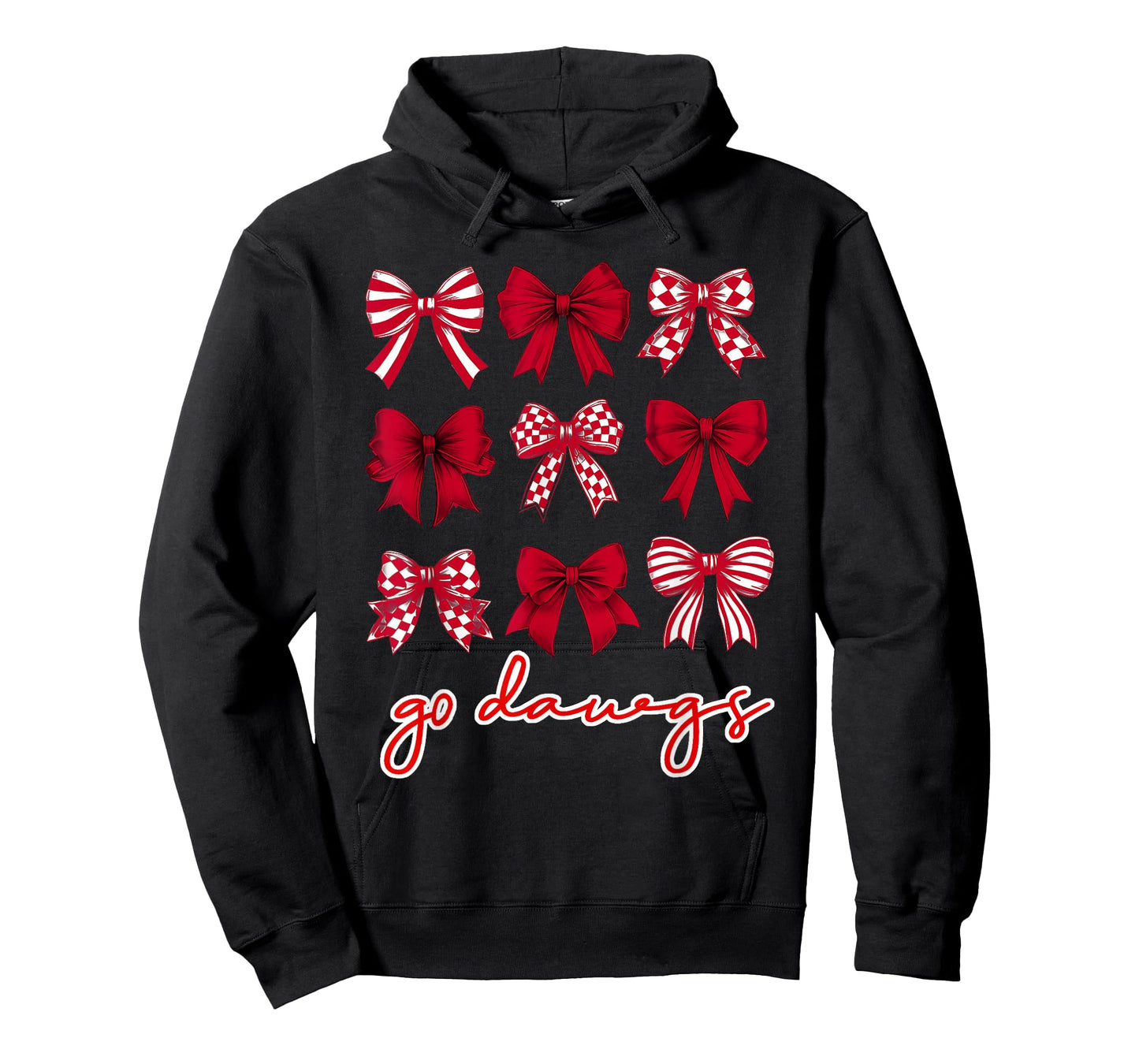 Go Dawgs Coquette Bow Go Dawgs Highschool Football Spirit T-Shirt