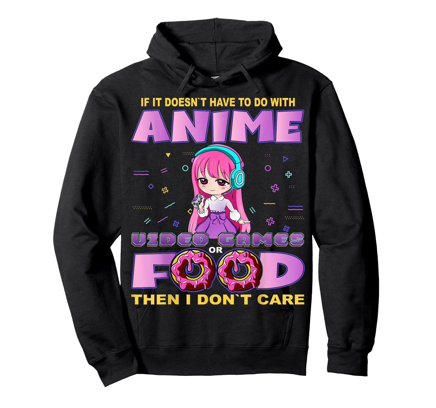 Funny Anime and Video Games Food Chibi Gaming Donut T-Shirt