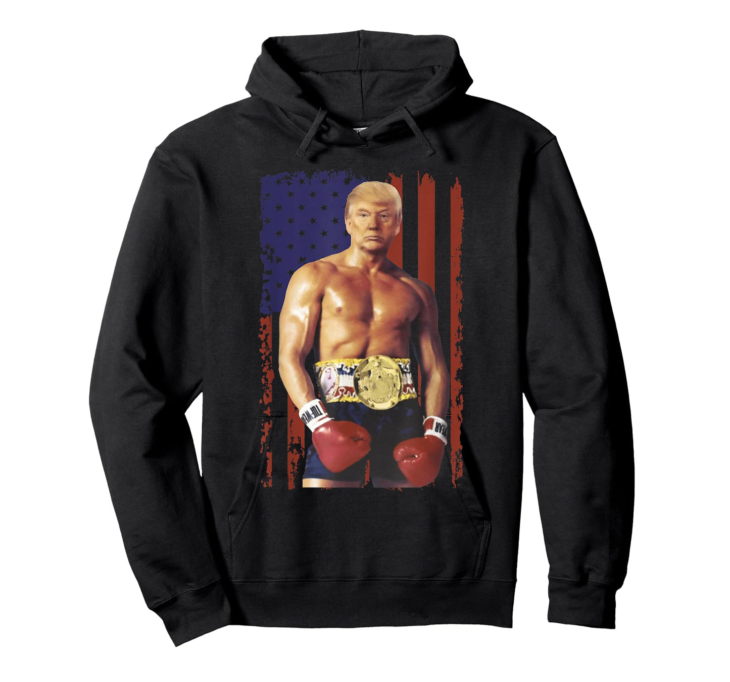 Funny Trump Rocky Boxing Meme Boxer US Flag Patriot T-Shirt