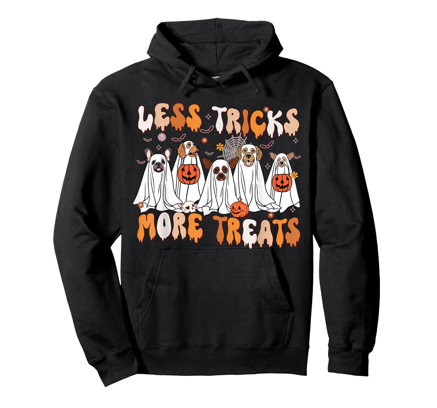 Less Tricks More Treats Spooky Ghost Dogs Vet Tech T-Shirt