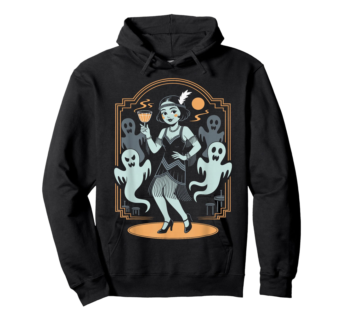 Spooky Ghost Flapper 20s Great Gatsby Swanky Flapper Party T-Shirt