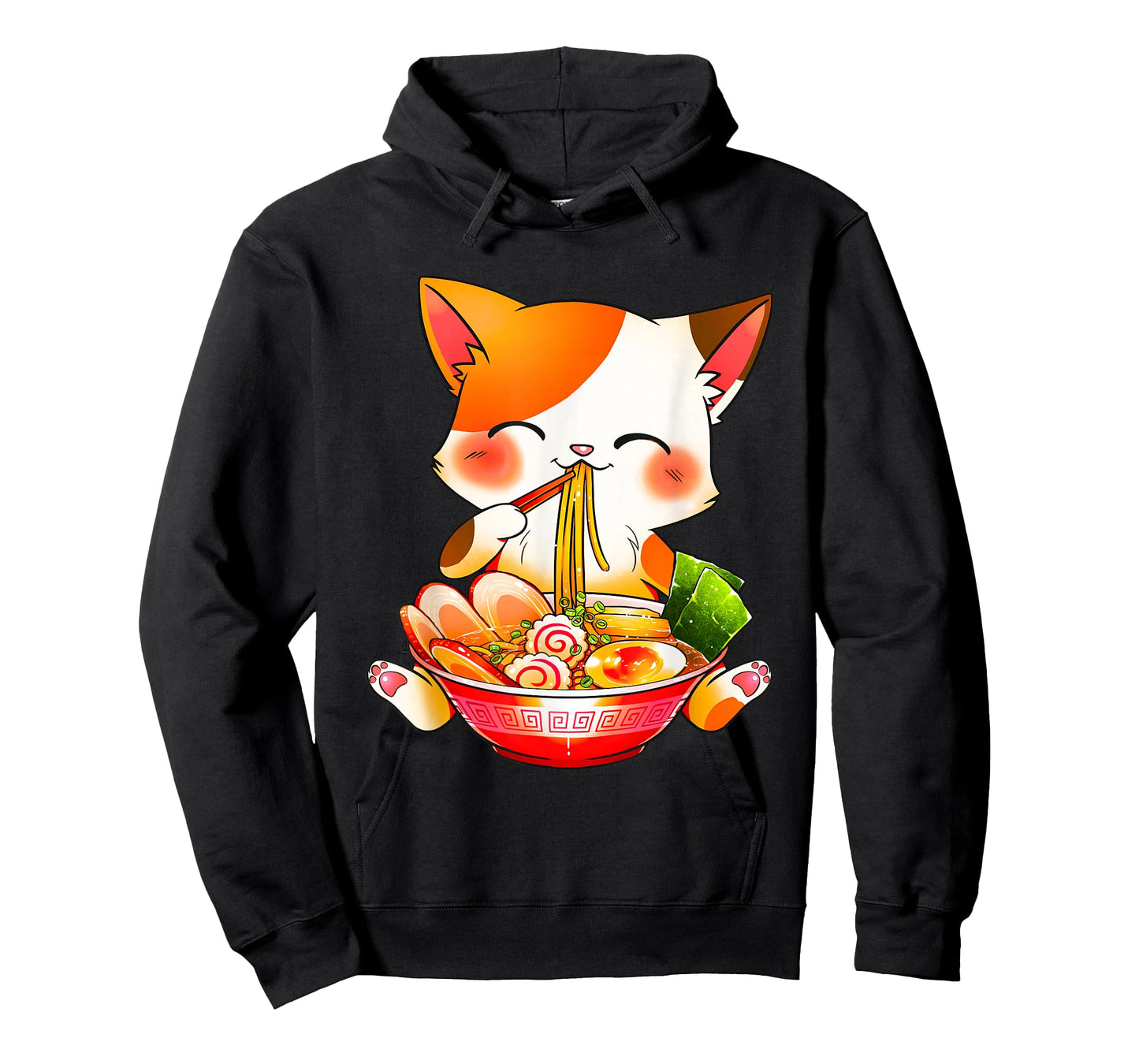 Ramen Cat Neko Anime Kawaii Japanese Merch Gifts Women Girls T-Shirt Small