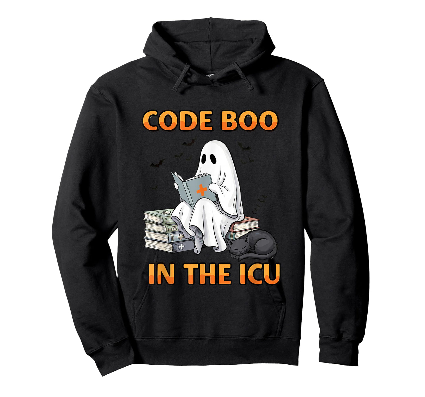 Ghost ICU Nurse Code Boo in ICU Funny Halloween Costume T-Shirt