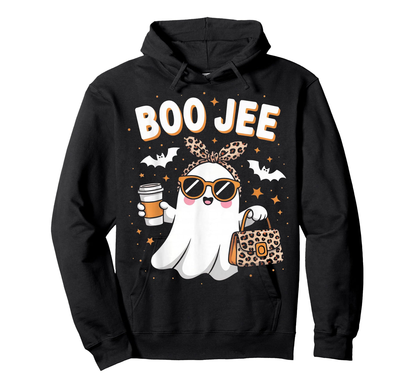 Boo JEE Coquette Leopard Boujee Halloween Ghost T-Shirt