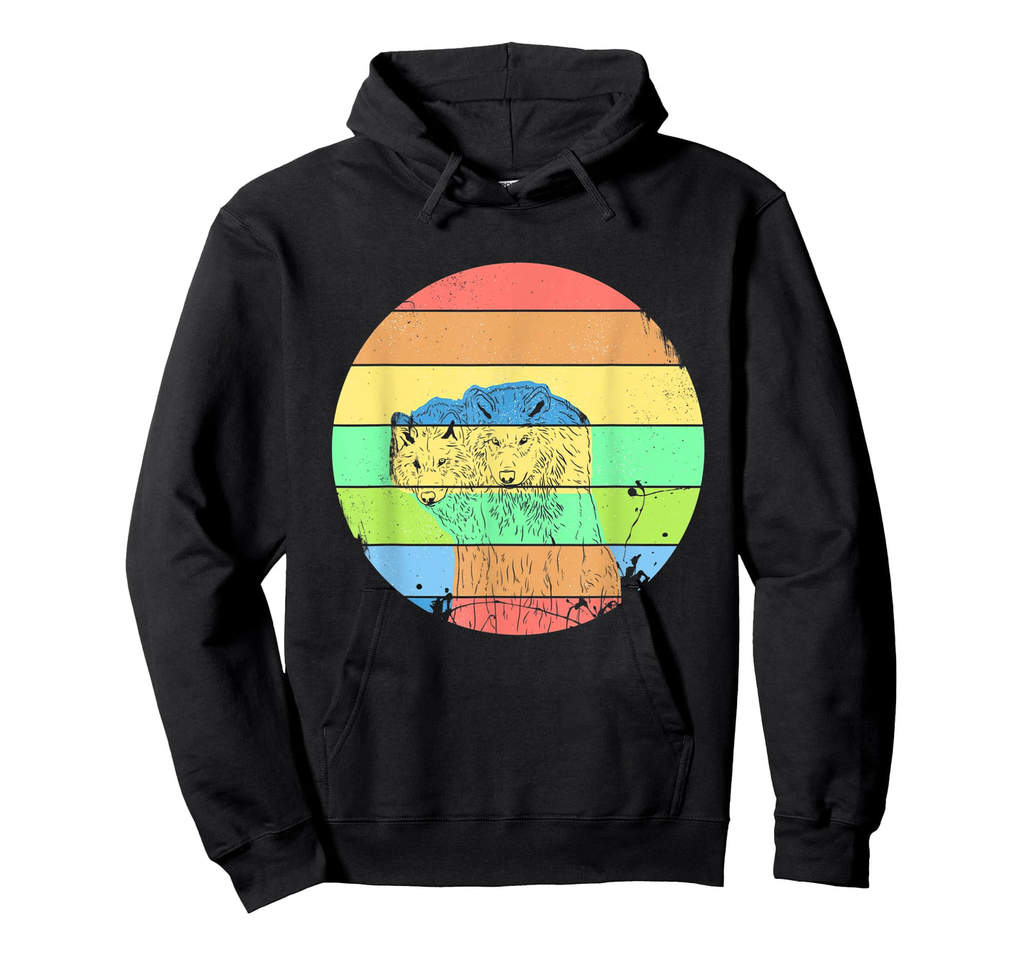 Wolf Retro Vintage 70s Style Wolves Gift T-Shirt