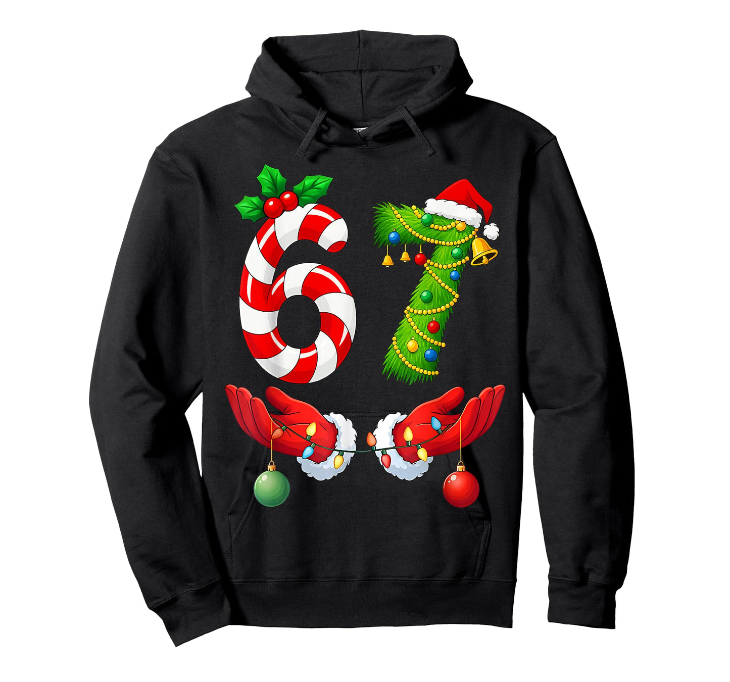 67 Christmas 6 7 Meme Pajamas Holiday Gen Alpha Slang T-Shirt