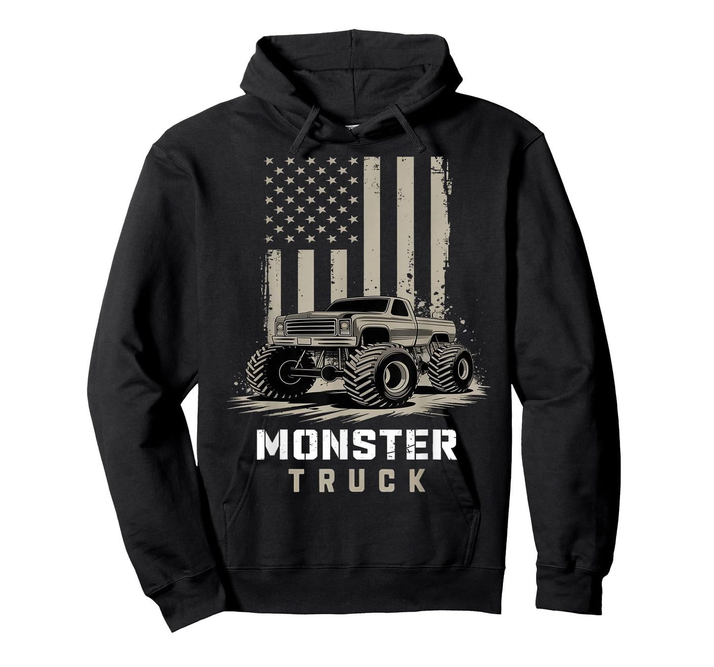 Monster Truck American Flag Racing USA Patriotic 4th Of July T-Shirt