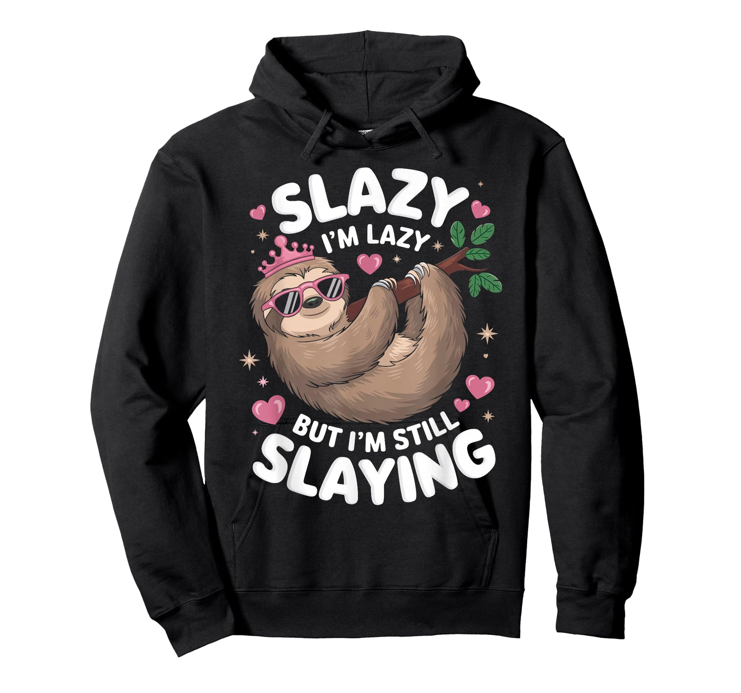 Cute Tween Girl Funny Animal Sloth Slay Meme Trendy Slazy T-Shirt