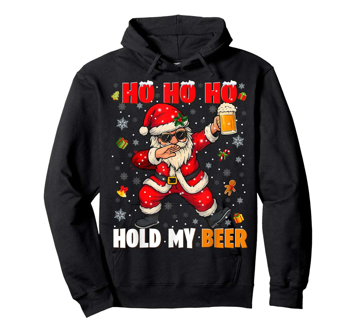 Ho Ho Hold My Drink Cool Dabbing Santa Christmas Xmas Men T-Shirt