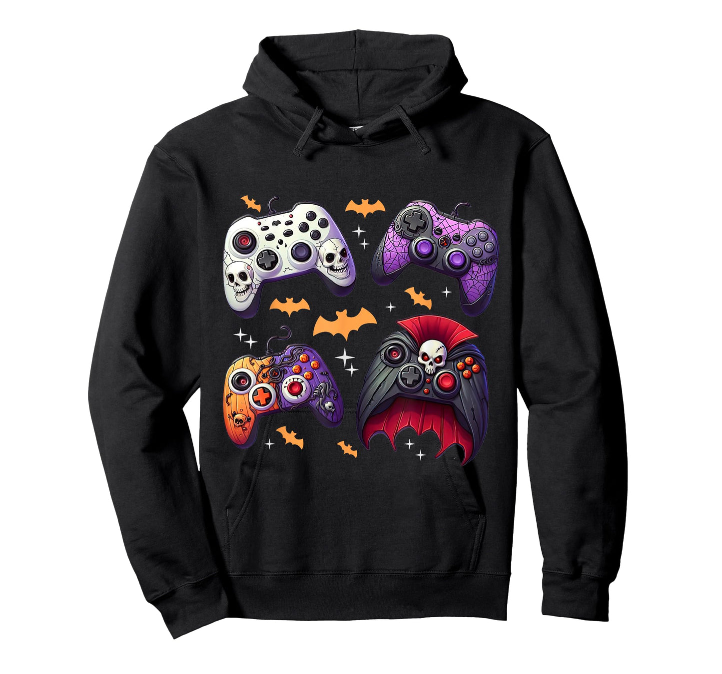 Skeleton Zombie Video Game Controller Boys Halloween Costume T-Shirt