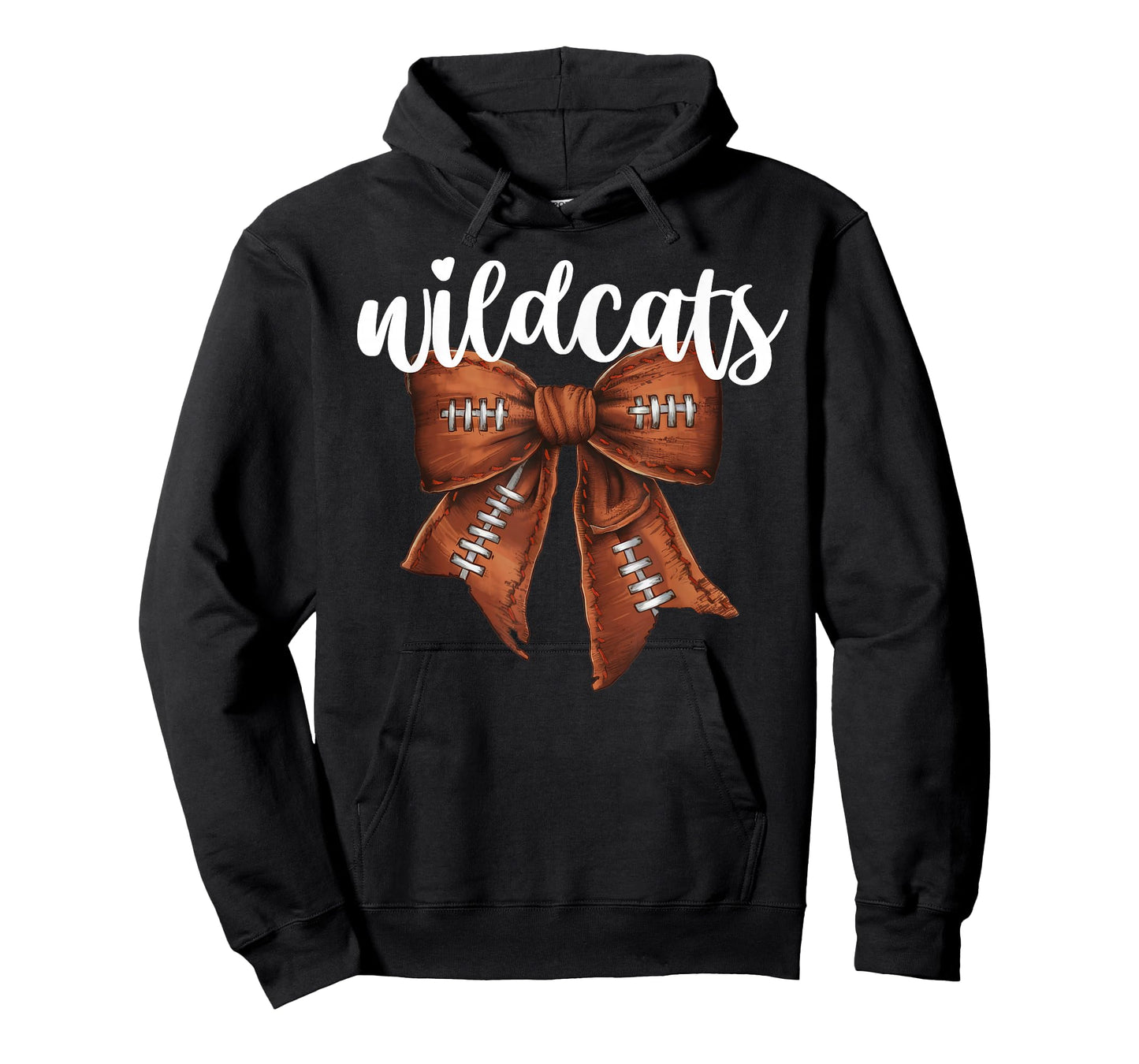 Wildcats Football Bow School Spirit Team Mascot Game Night T-Shirt