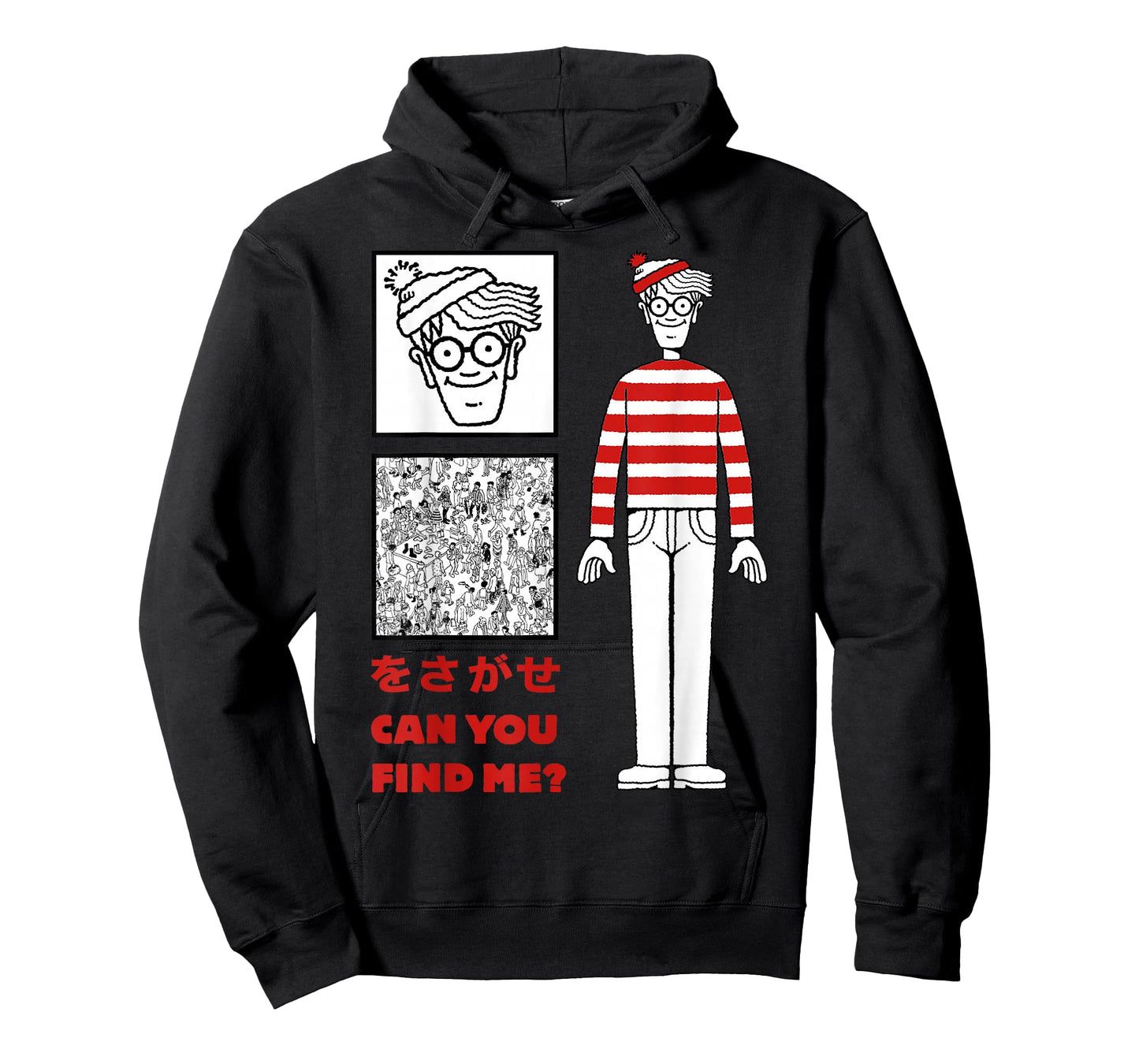 Where's Waldo Can You Find Me Kanji Poster Graphic T-Shirt T-Shirt