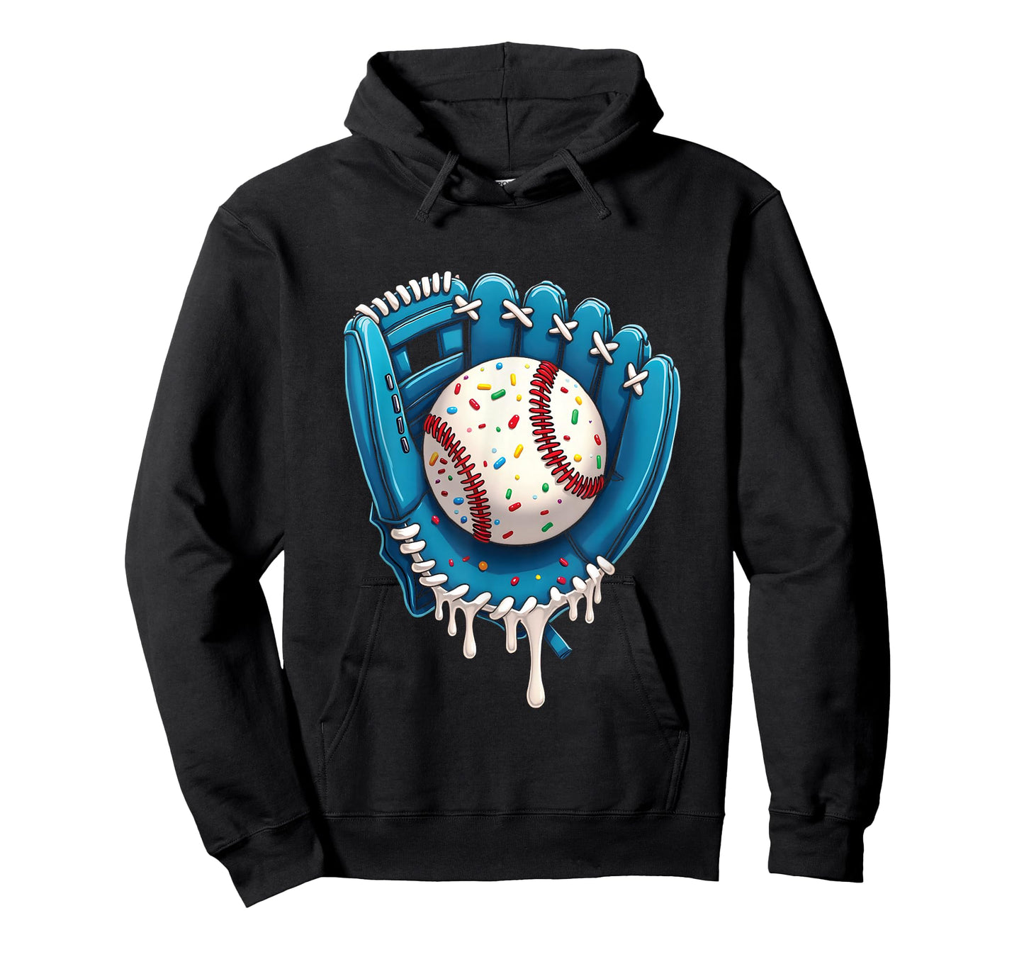 Baseball Drip Ice Cream Sprinkles Baseball Glove T-Shirt