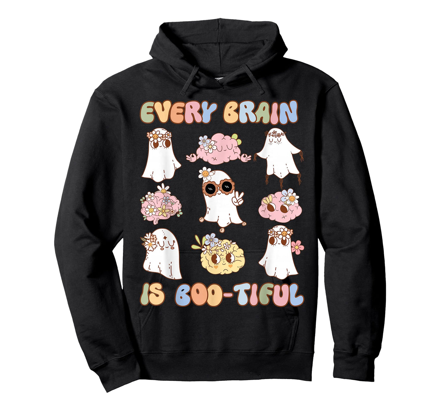Every Brain Is Boo-tiful Floral Ghost Neurology Halloween T-Shirt
