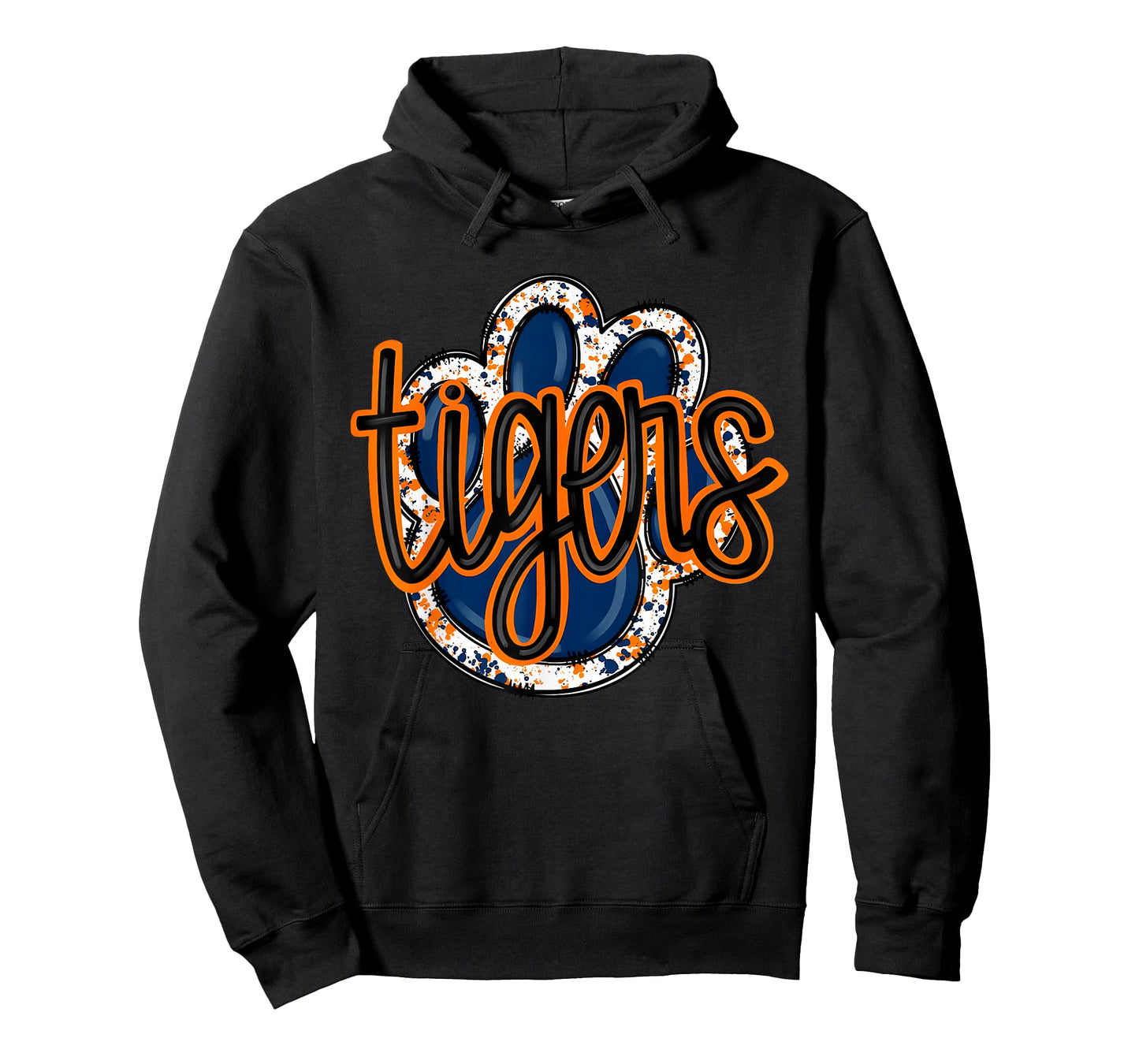 Tigers Paw Print Spirit Team Mascot Animal Pride T-Shirt
