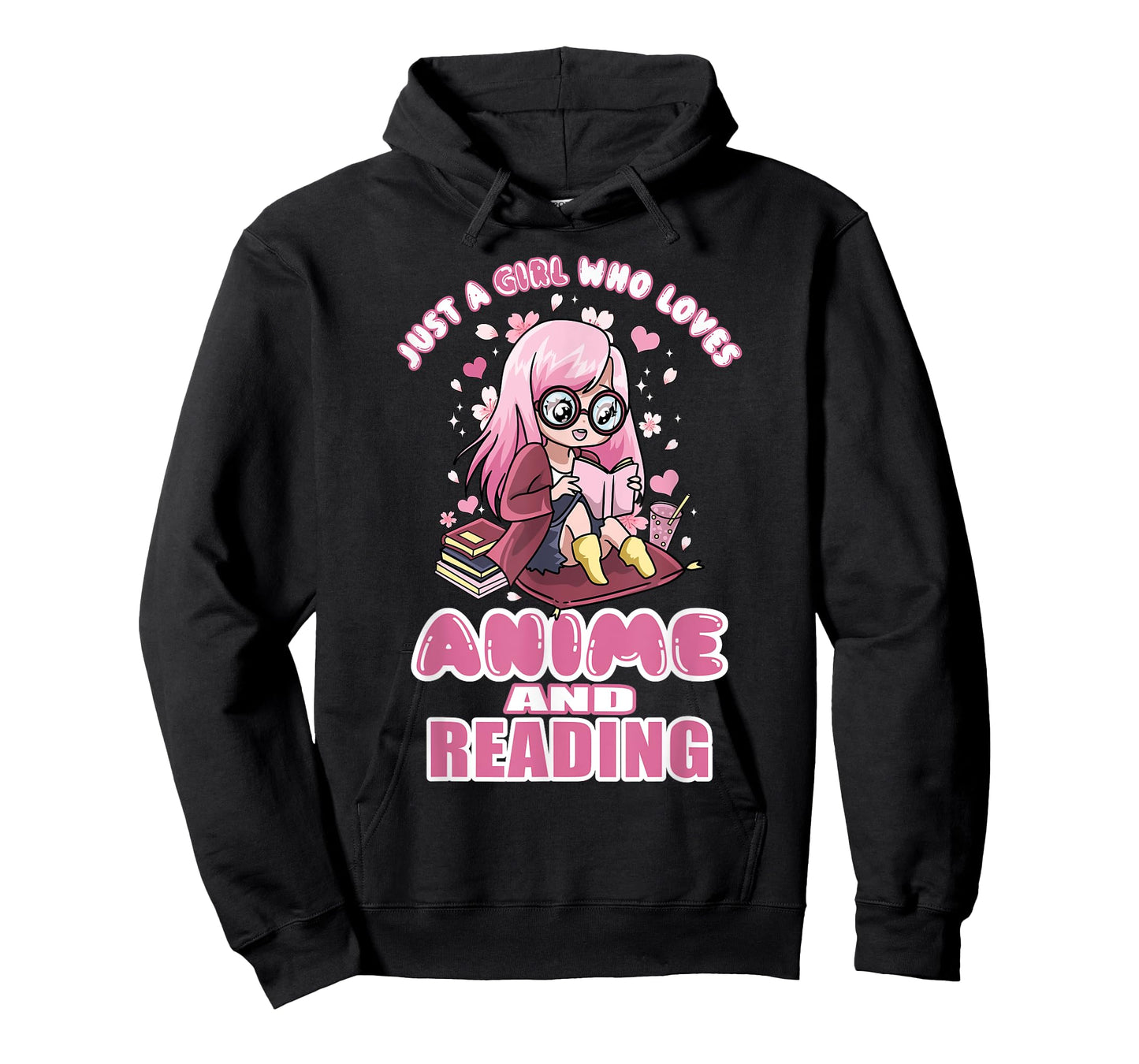 Just A Girl Who Loves Anime And Reading Books Manga Teens T-Shirt