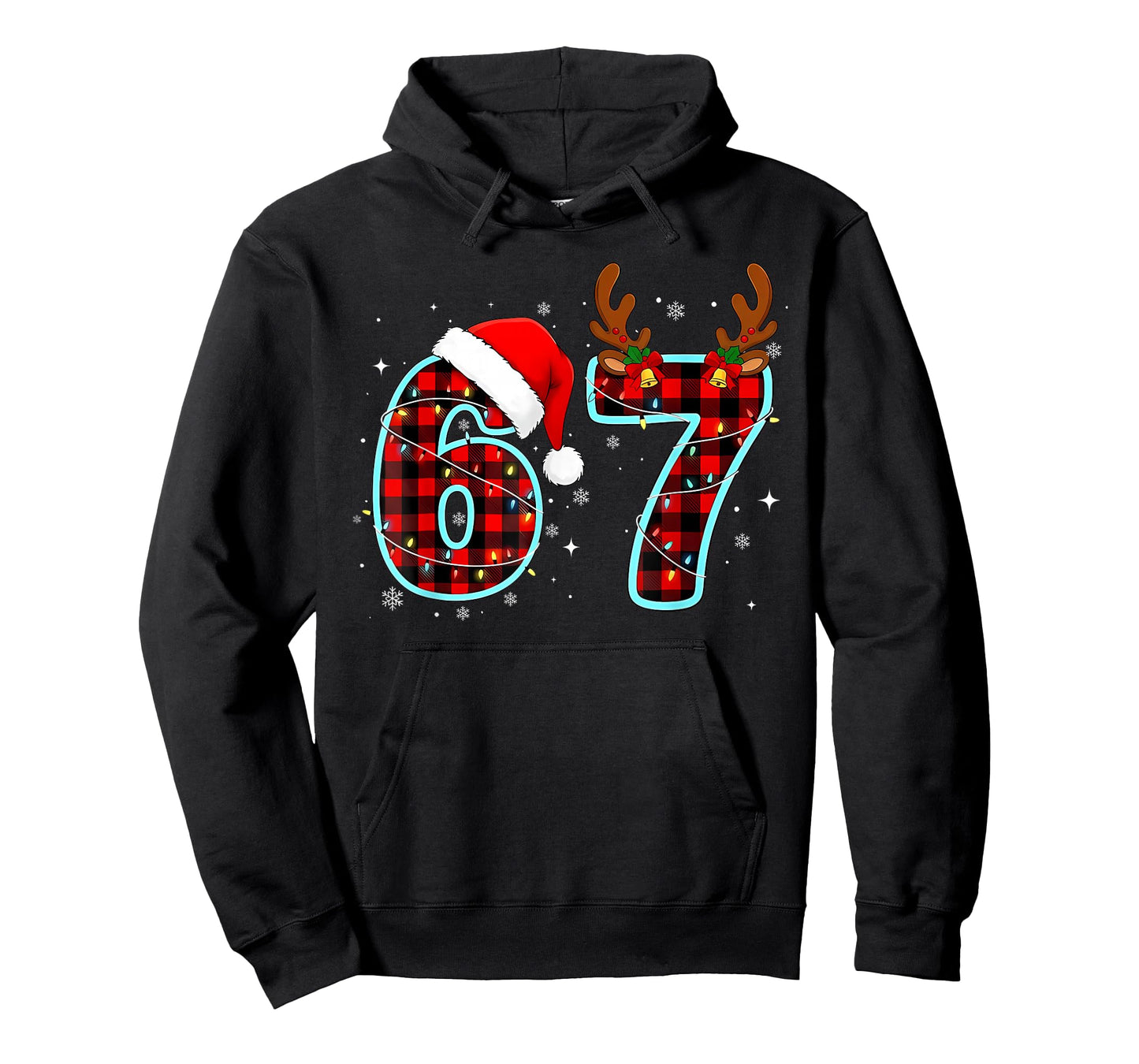 67 Meme Funny Christmas Red Plaid Xmas Pajamas Slang Kids T-Shirt