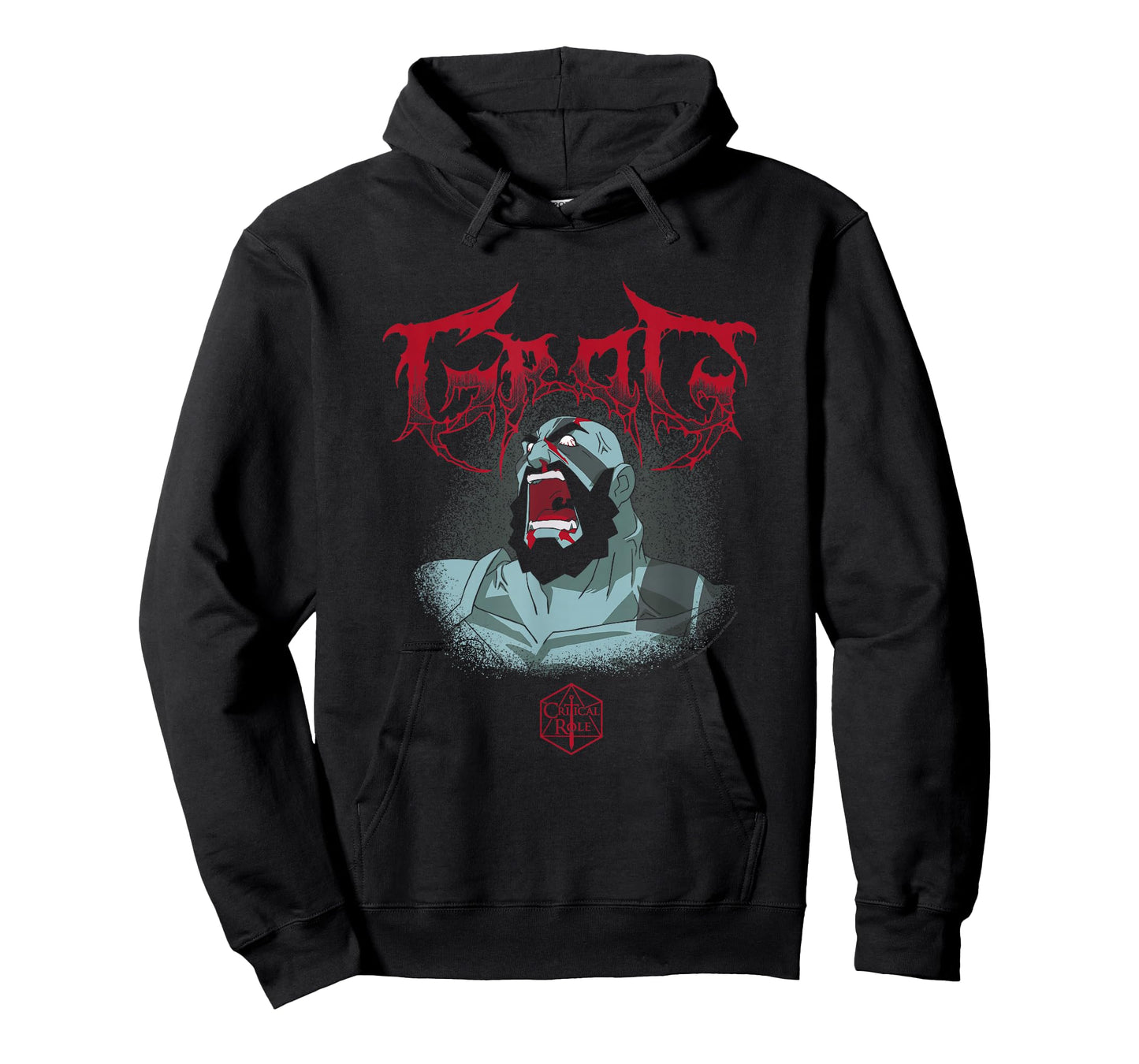 The Legend of Vox Machina Grog Extreme Metal Logo T-Shirt