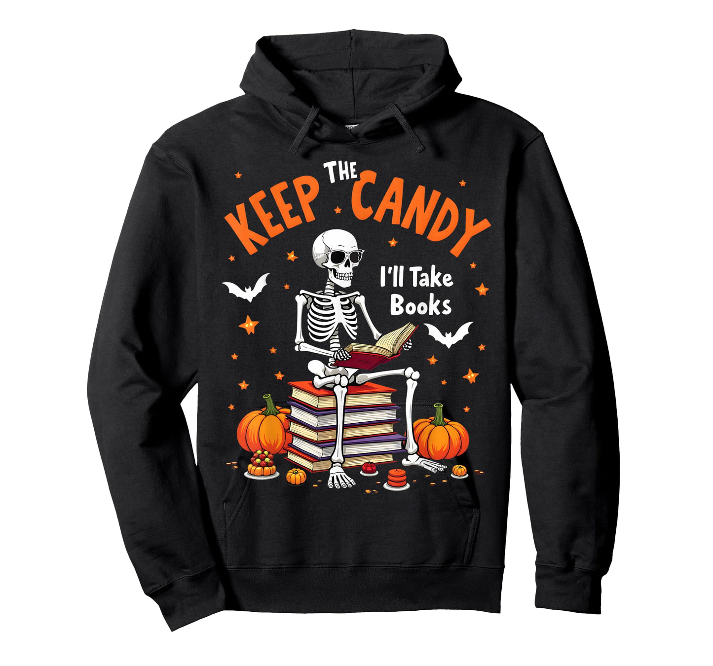 Keep The Candy I'll Take Books Skeleton T-Shirt