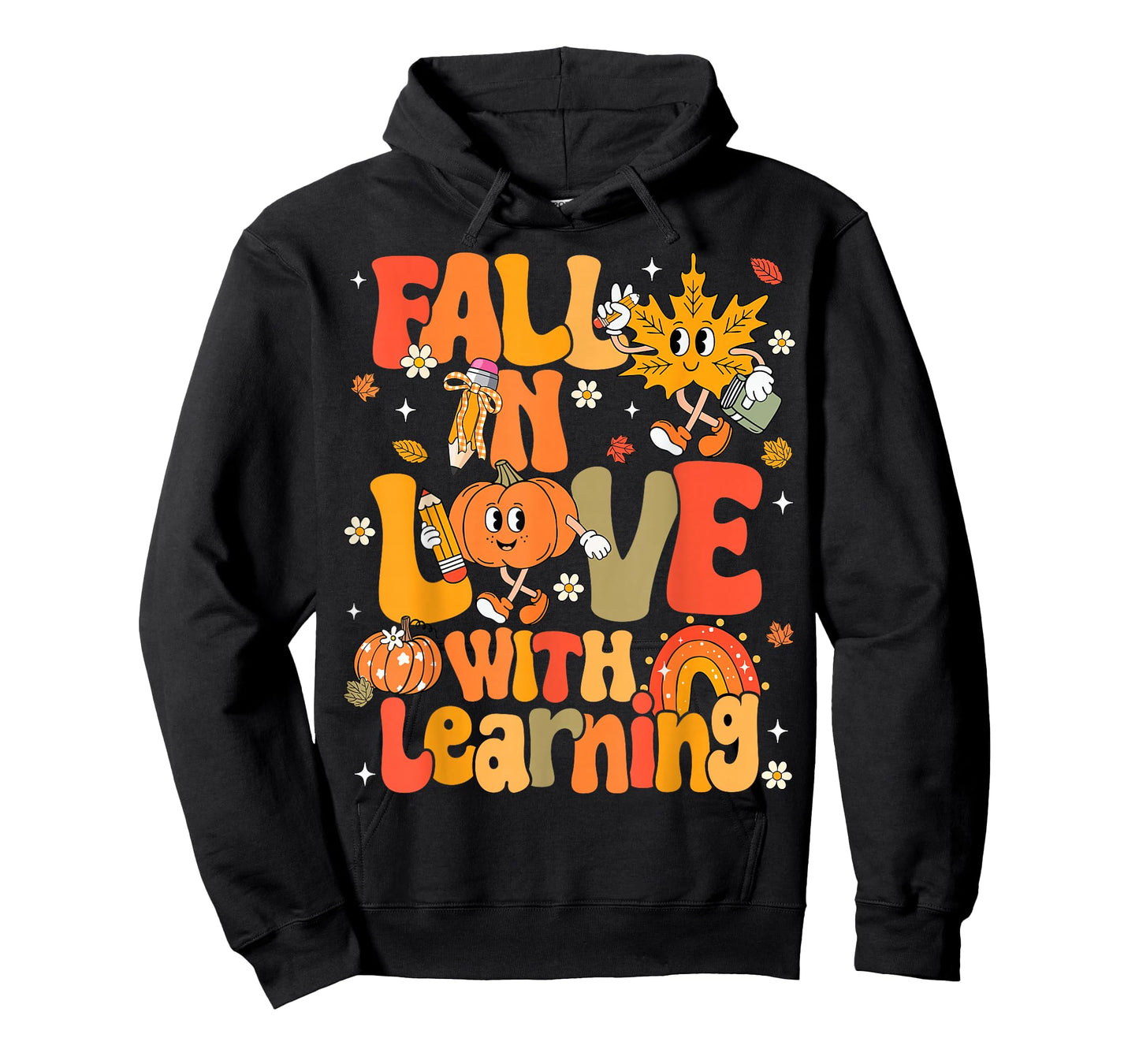 Fall In Love With Learning Autumn Thanksgiving Pumpkin Kids T-Shirt