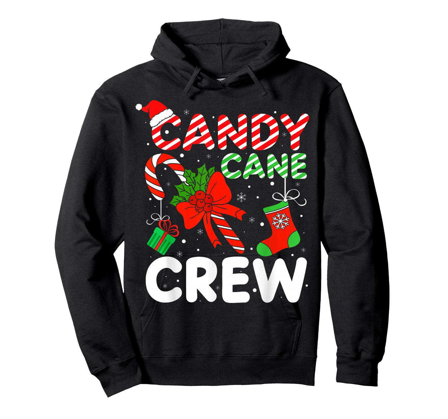 Candy Cane Crew Christmas Funny Xmas Matching Family Pajamas T-Shirt