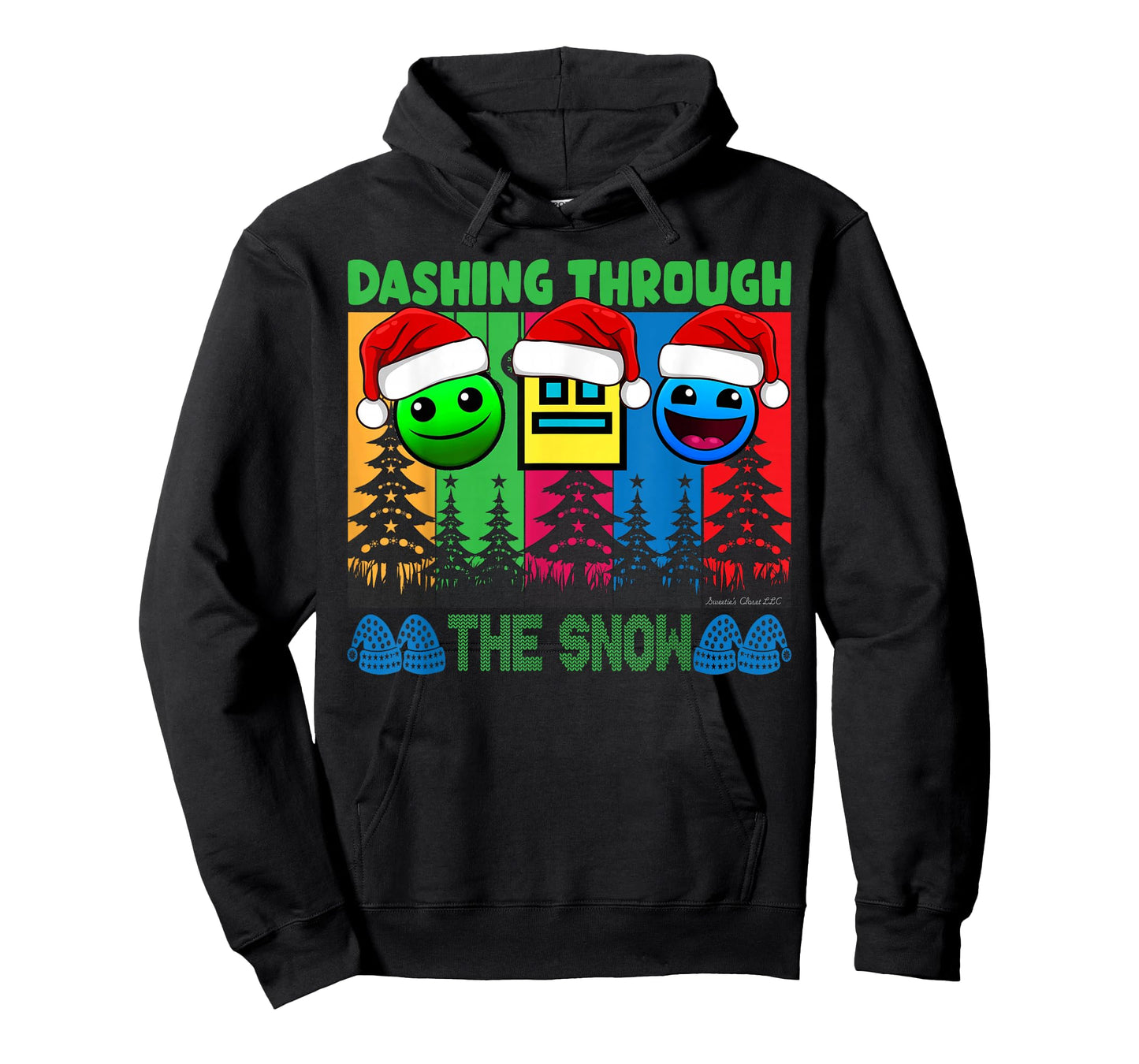 Geometry Dashing Through The Snow Sleep Dash Game Christmas T-Shirt