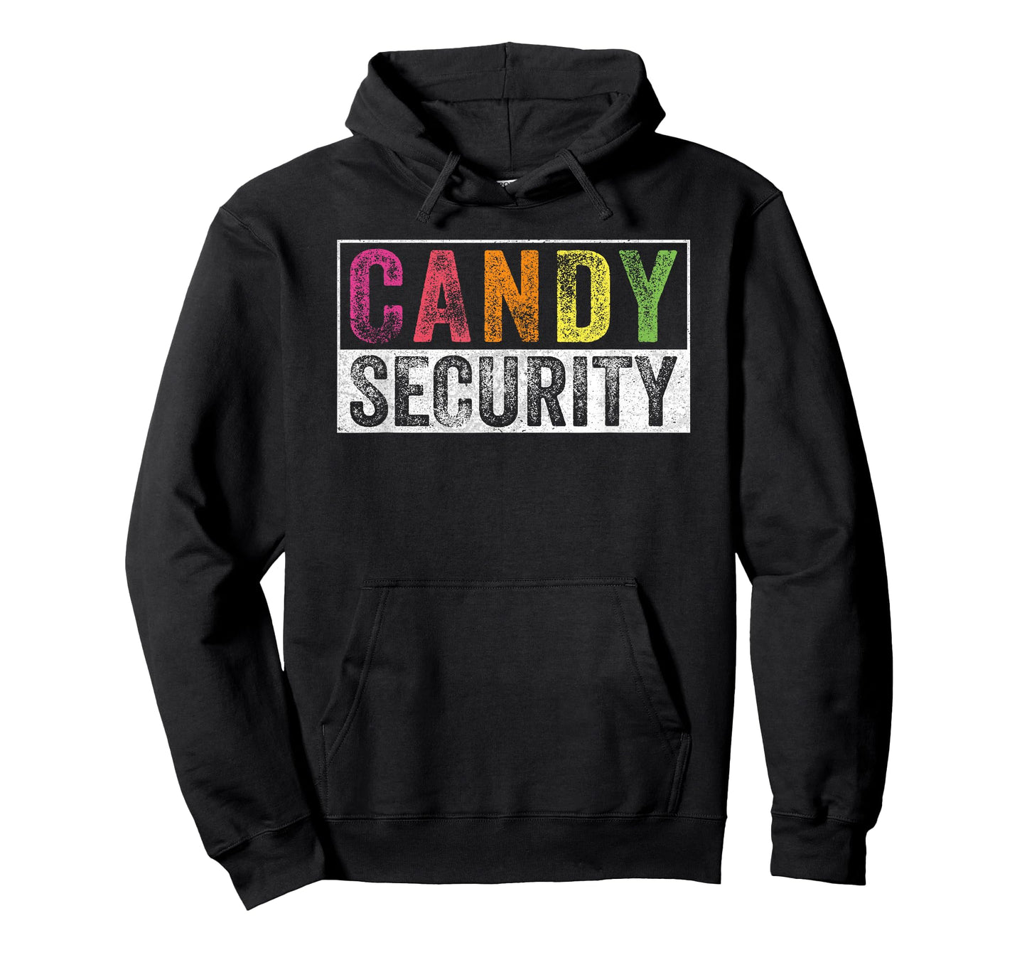 Retro Vintage Candy Security Ghost For Halloween Unisex-Adults, Kids Black Short Sleeve T-Shirt