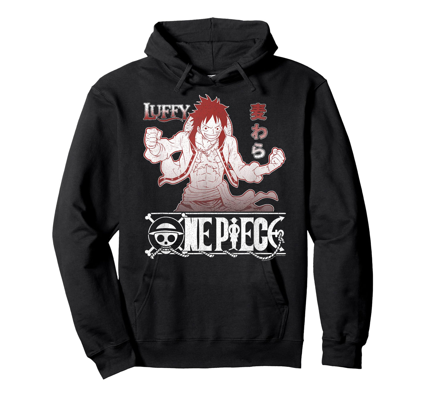 One Piece Anime Straw Hat Monkey D. Luffy with Logo T-Shirt