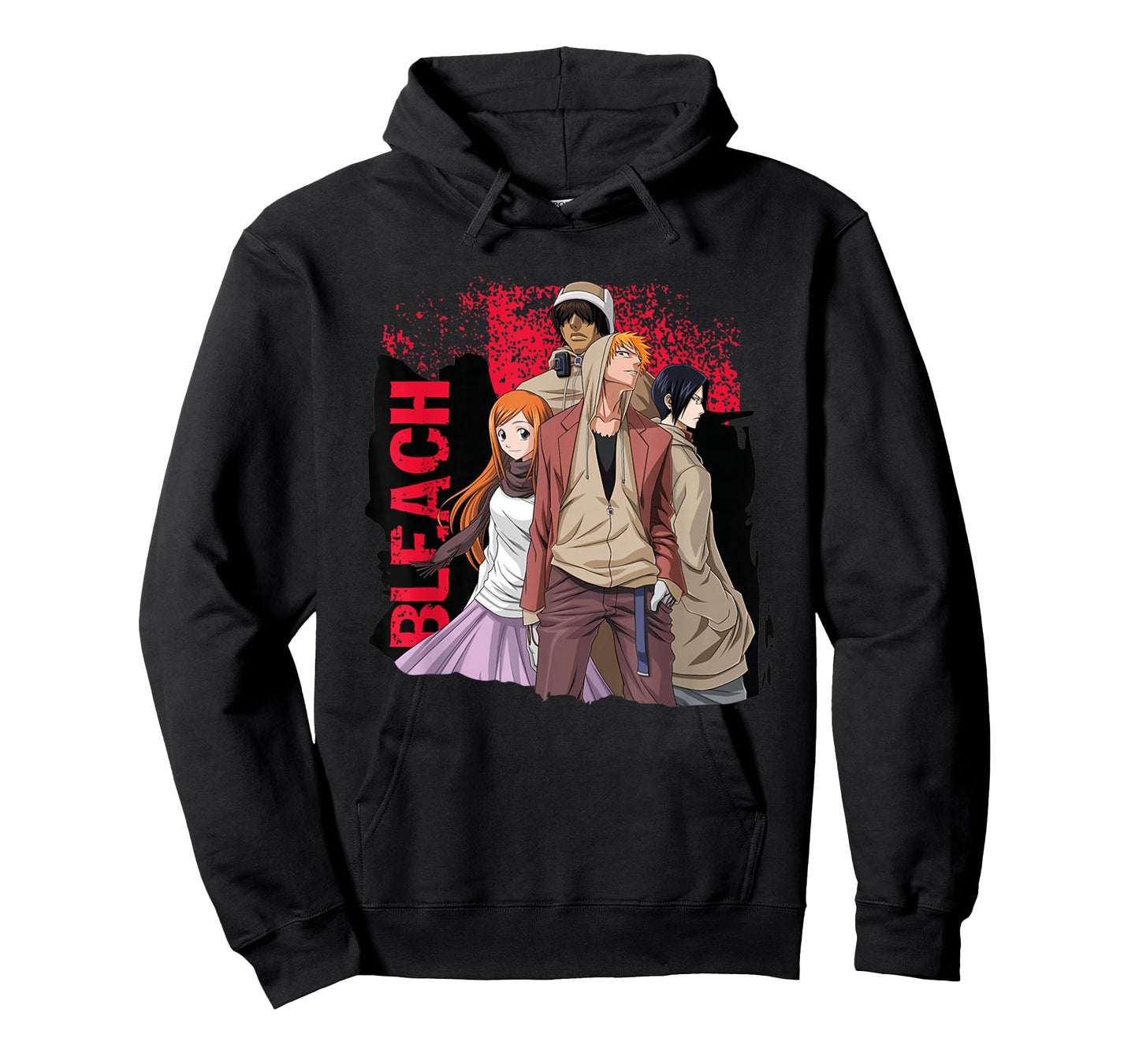 Bleach Ichigo Hood and Characters Streetwear Anime T-Shirt