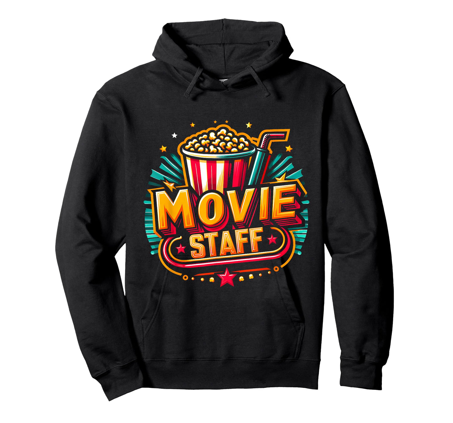 Movie Staff Party Night Behind The Scene Awesomeness Popcorn T-Shirt