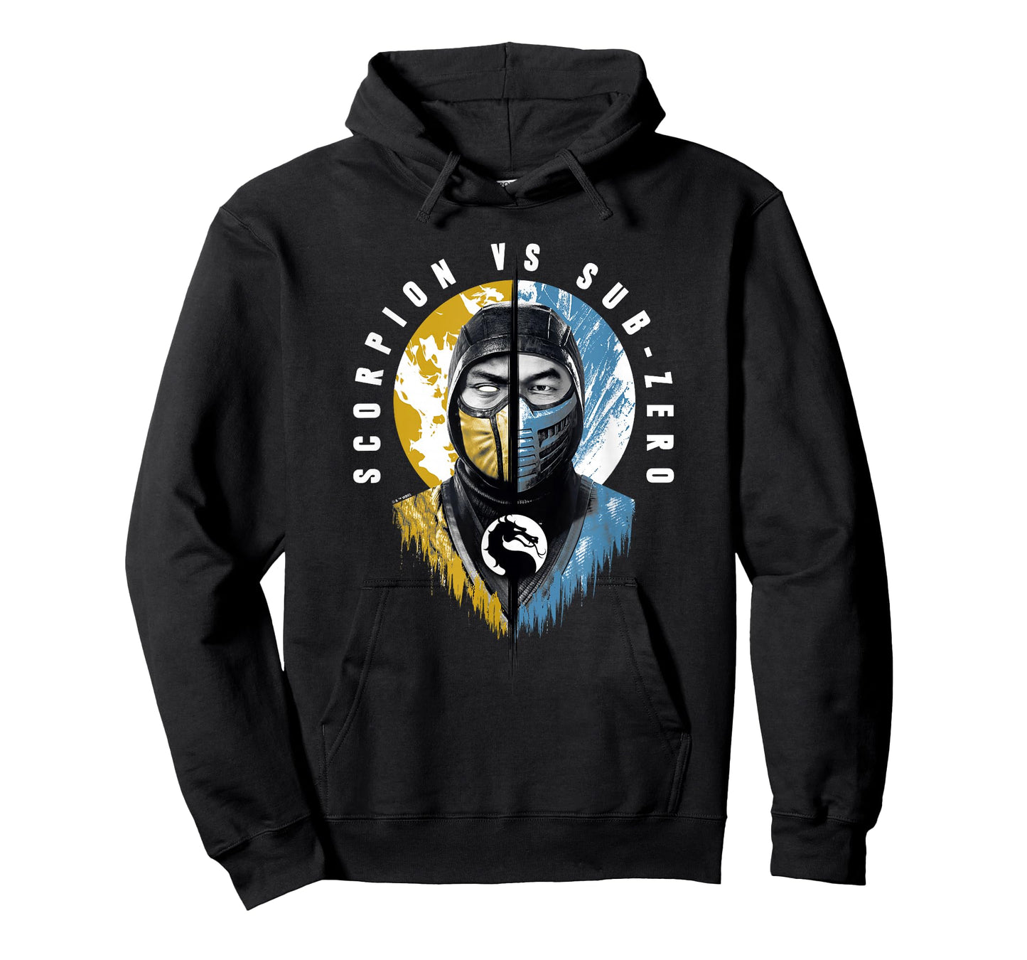 Mortal Kombat Klassic Scorpion vs Sub-Zero Split Portrait T-Shirt