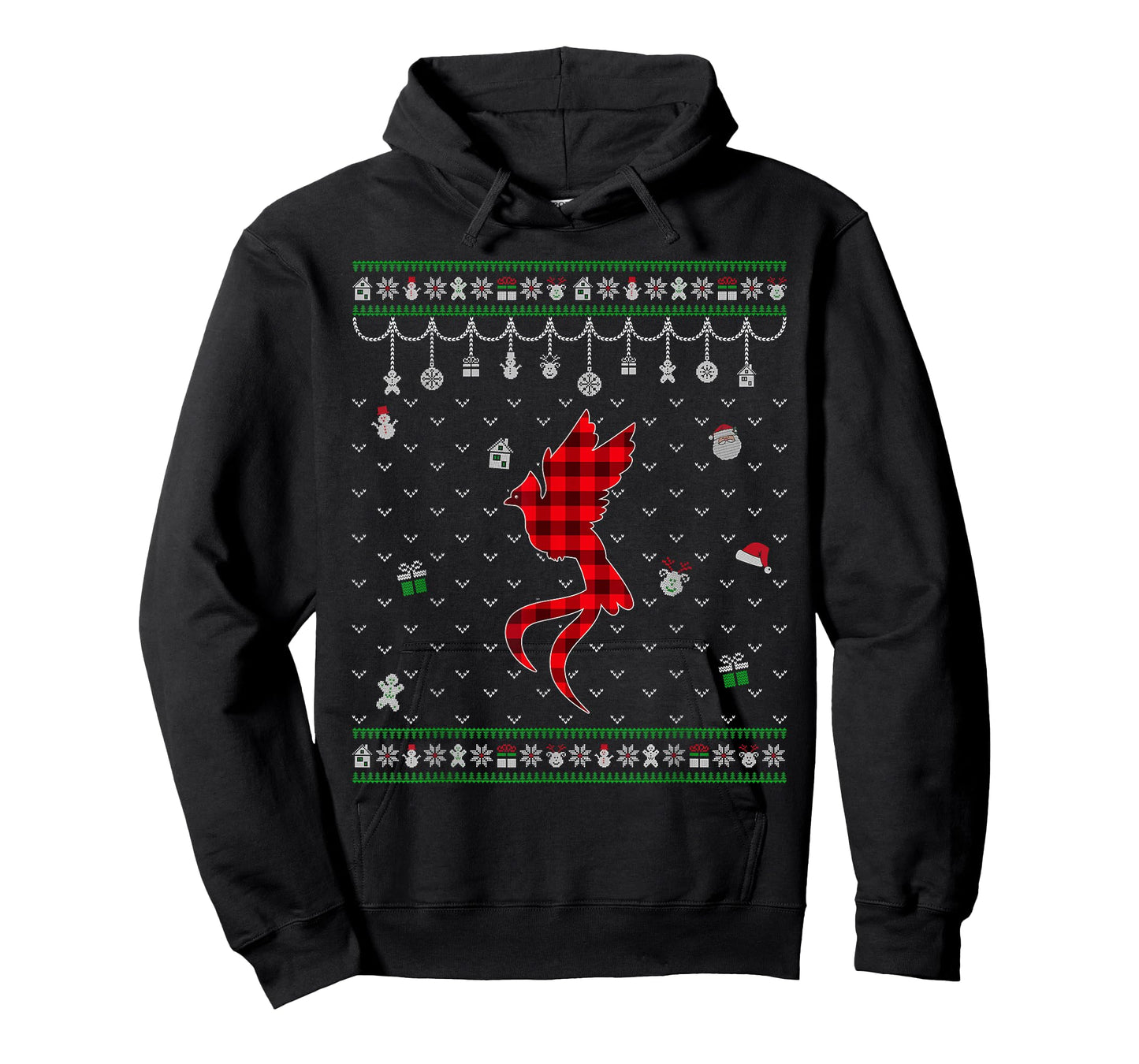 Red Plaid Quetzal Lover Funny Ugly Christmas Sweater T-Shirt