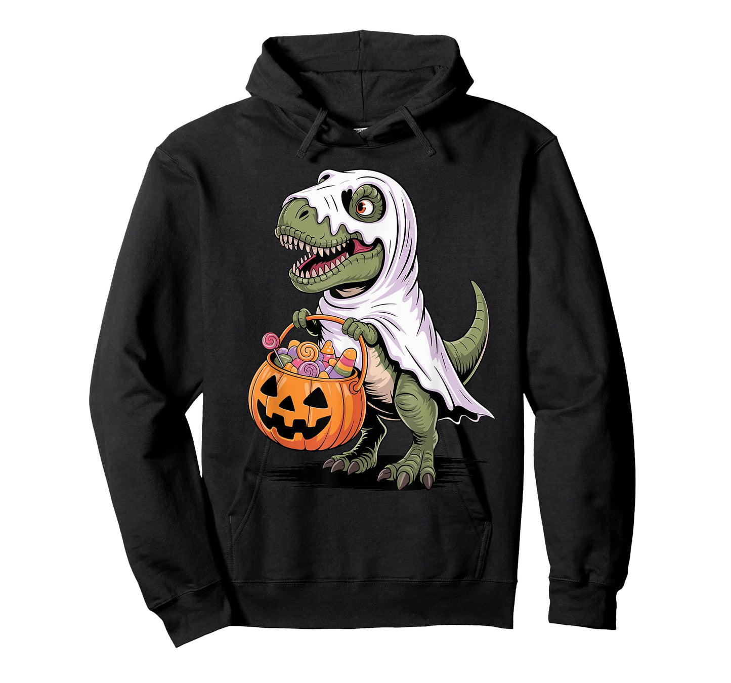 Halloween Dinosaur Ghost Pumpkin Tyrannosaurus Rex T-Shirt