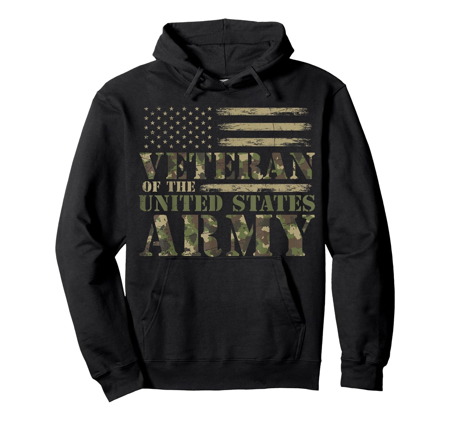 Proud Soldier United States Army USA Flag Camouflage Veteran T-Shirt