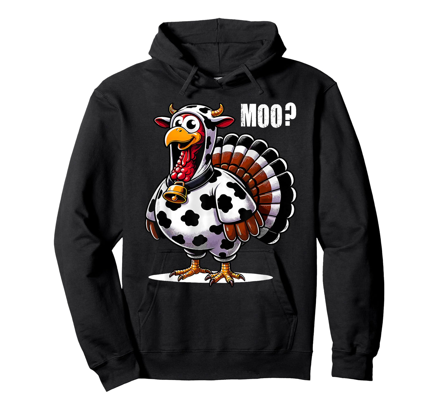 Turkey Moo Cow Costume Funny Thanksgiving T-Shirt