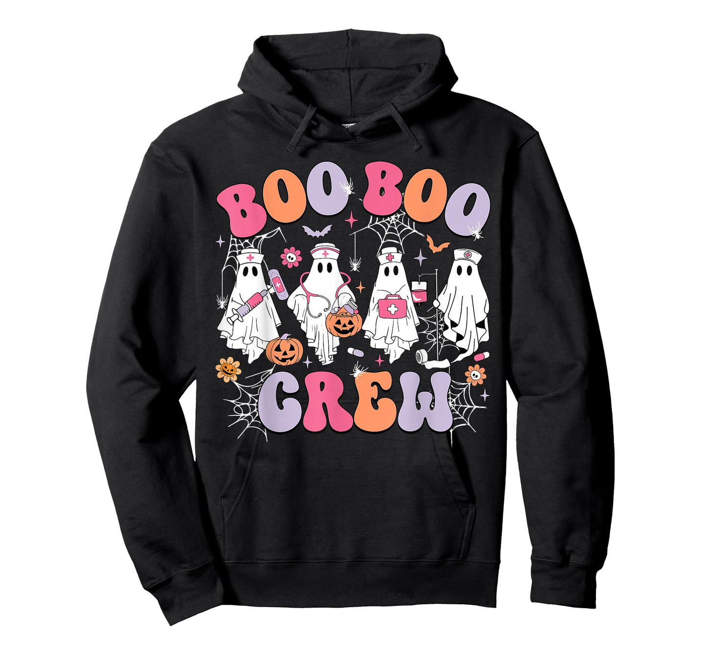 Groovy Boo Boo Crew Nurse Funny Ghost Women Halloween Nurse T-Shirt