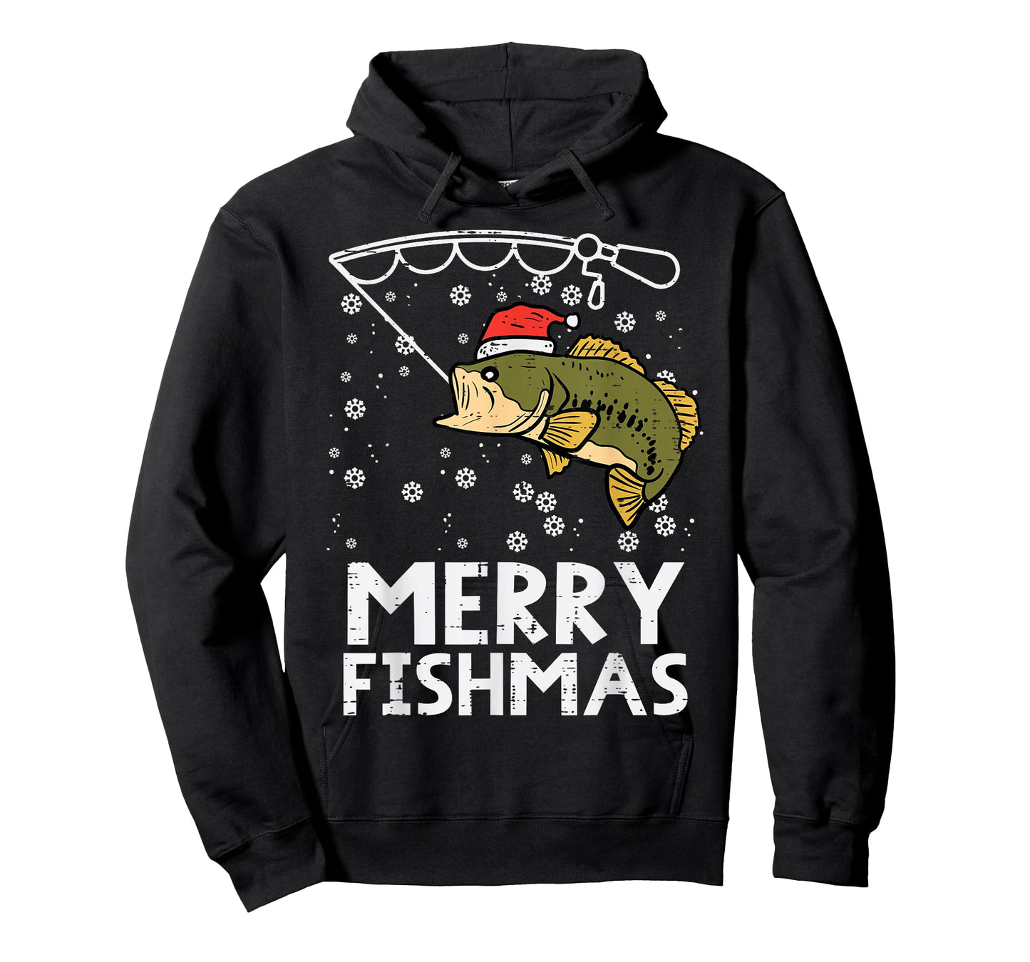 Merry Fishmas Fish Fishing Xmas Christmas Dad Men T-Shirt