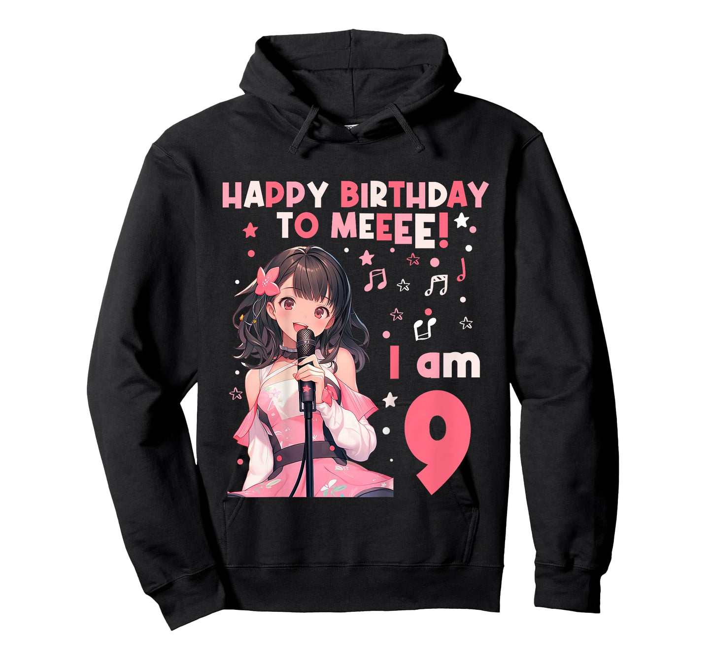 9 years old 9th birthday for Girl Anime 9 Birthday T-Shirt