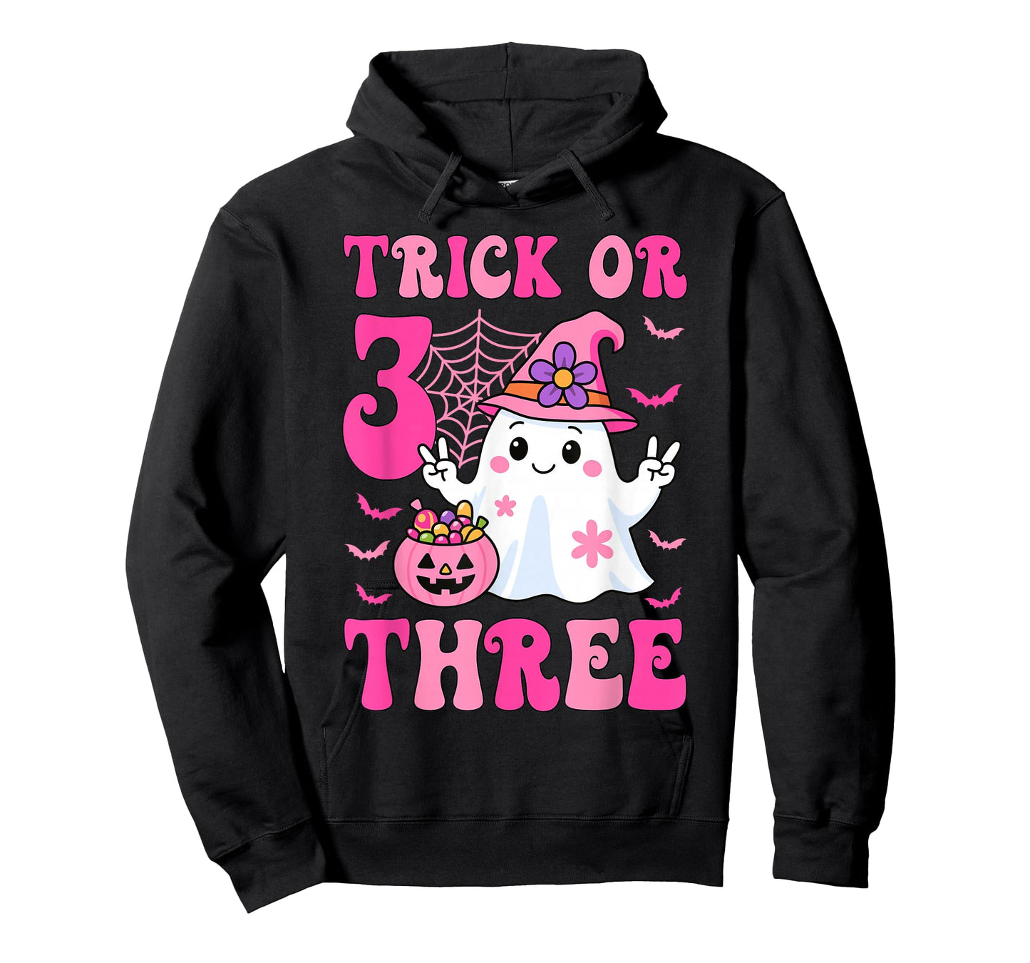 Trick Or Three Groovy Ghost Halloween It's My Boo Day T-Shirt