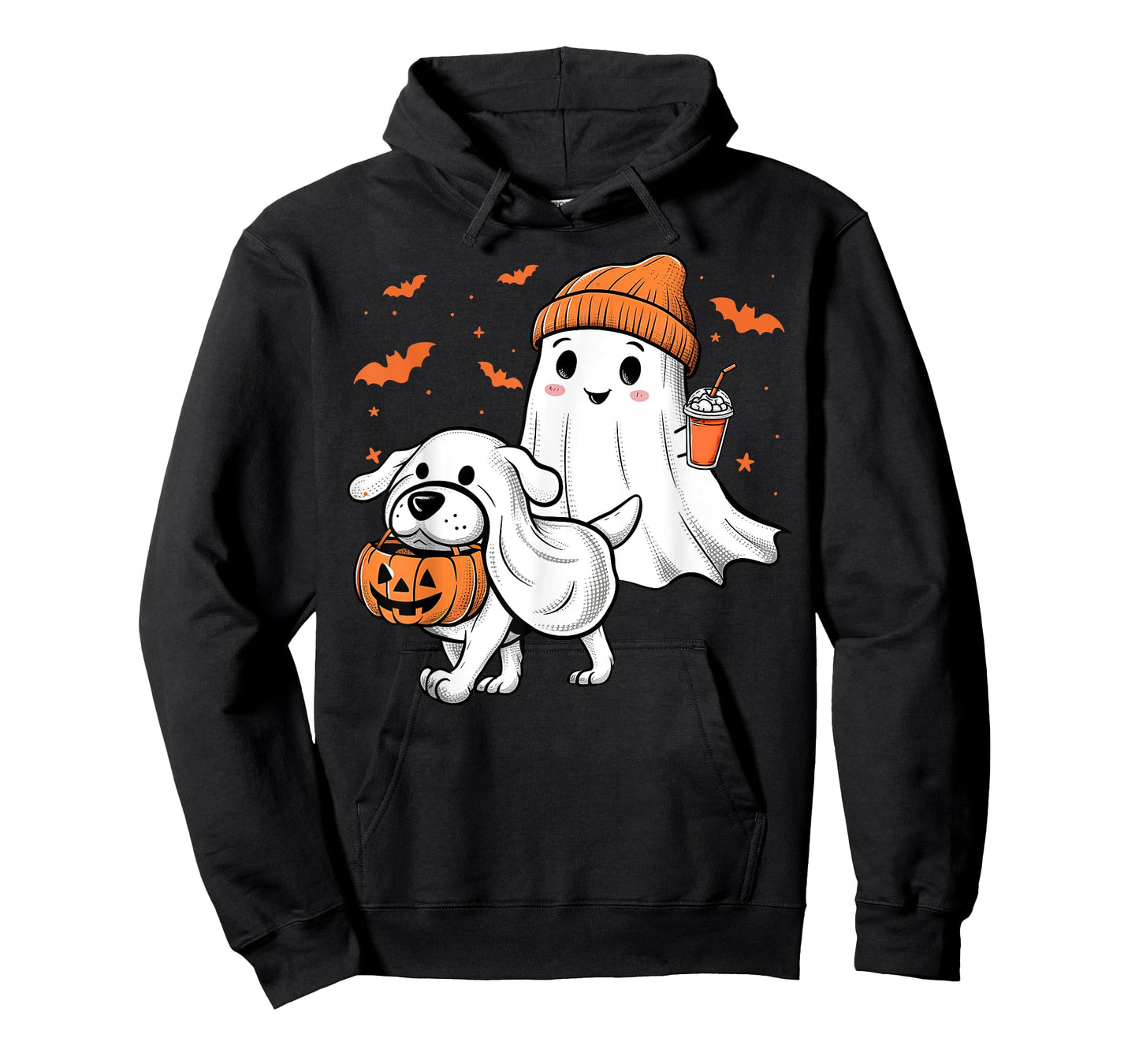 Cute Ghost Walking Dog Coquette Bow Halloween Dog Lover Girl T-Shirt