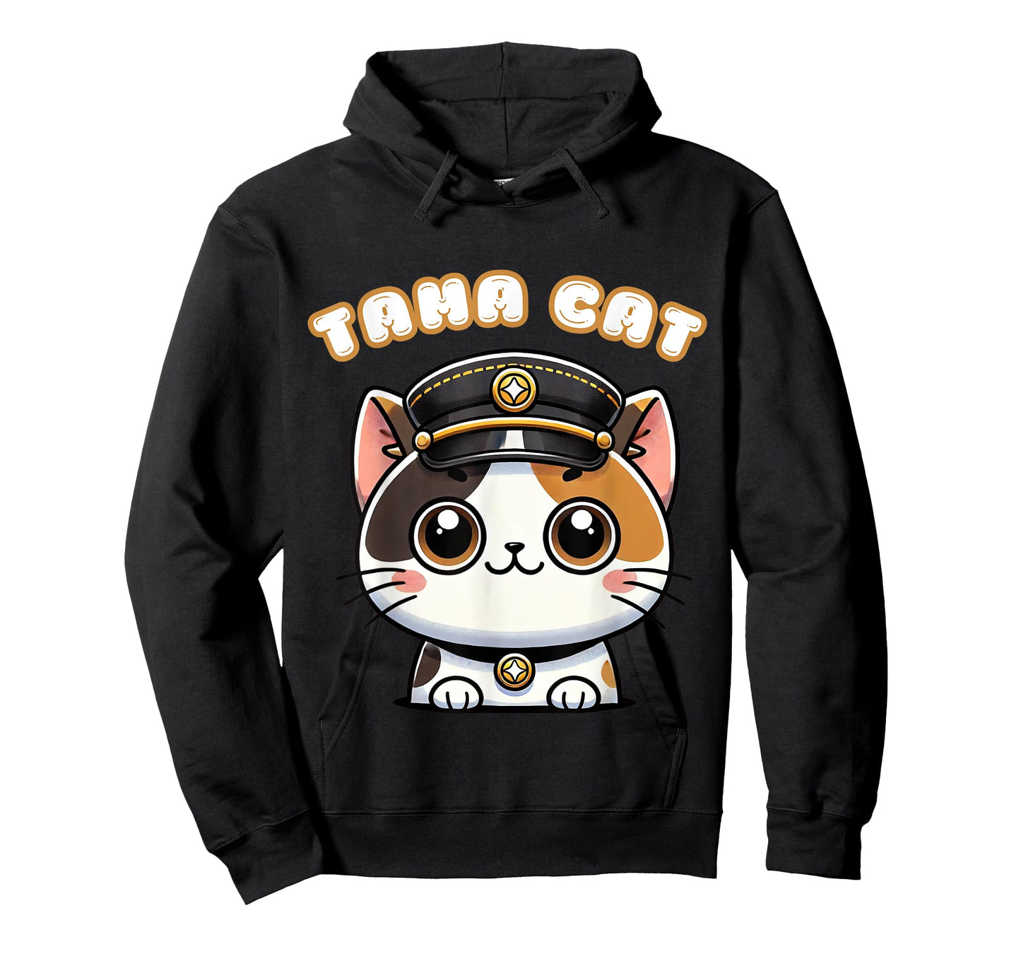 Tama Cat Railway Officer Kawaii Calico Cute Japanese Men Women Girls Kids T-Shirt
