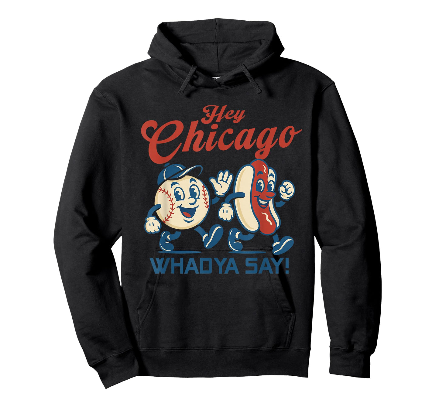 Hey Chicago Whadya Say Hot Dog Baseball Graphic T-Shirt