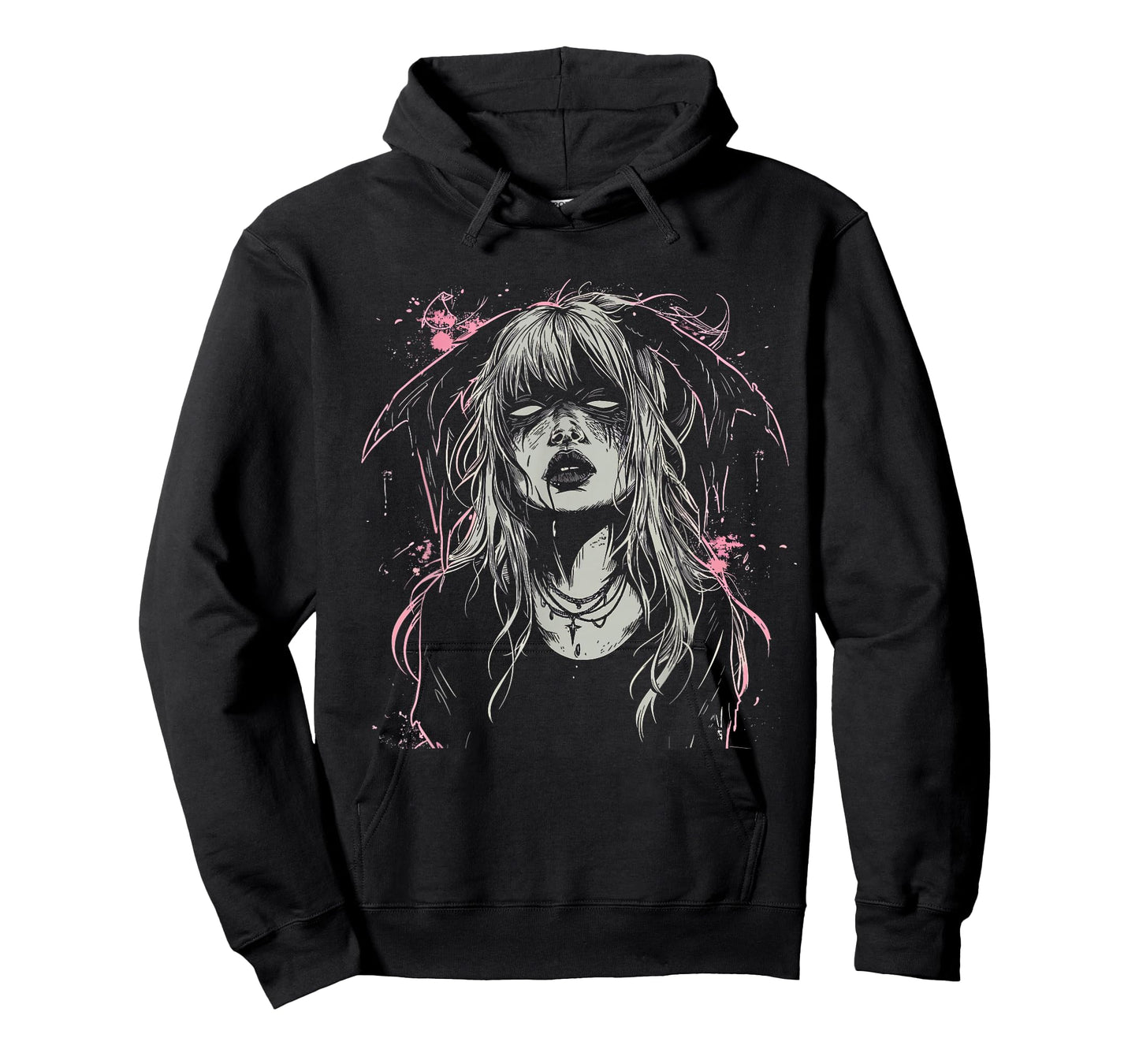 Goth Demon Girl Horror Bunny Occult Dark Anime Alt Aesthetic T-Shirt