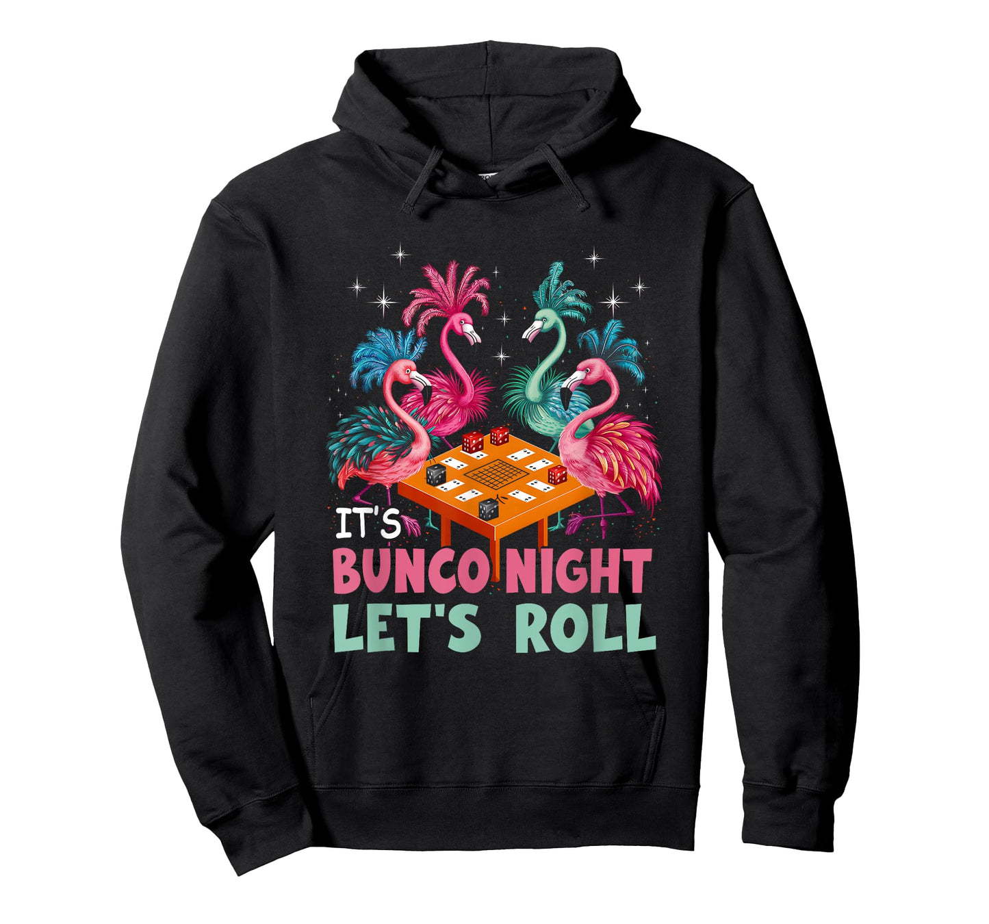 Bunco Night Pink Flamingo Bunco Game Dice Tropical Gambling T-Shirt