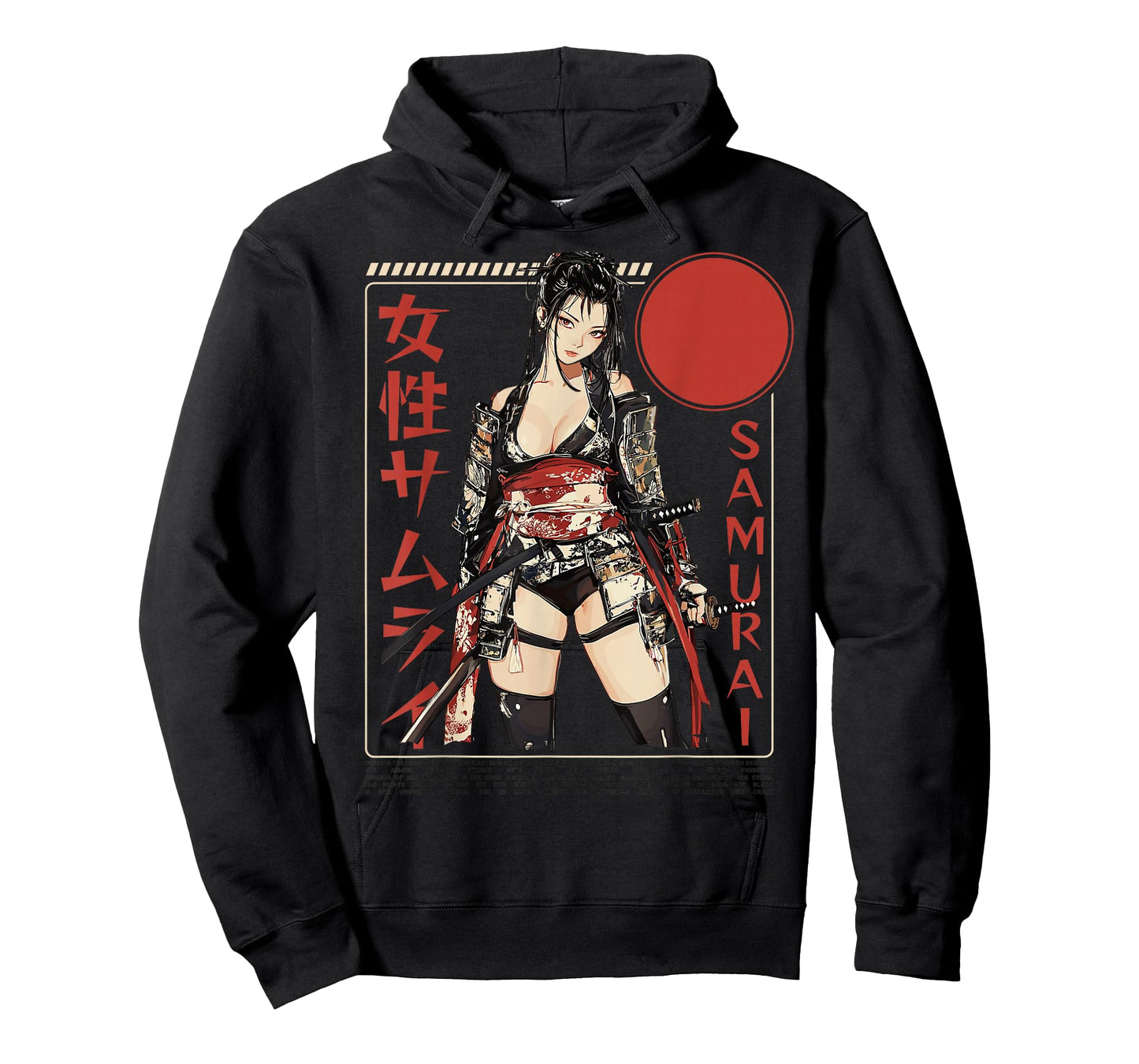 Samurai Warrior Waifu Girl Japanese Ukiyo-e Manga Samurai T-Shirt