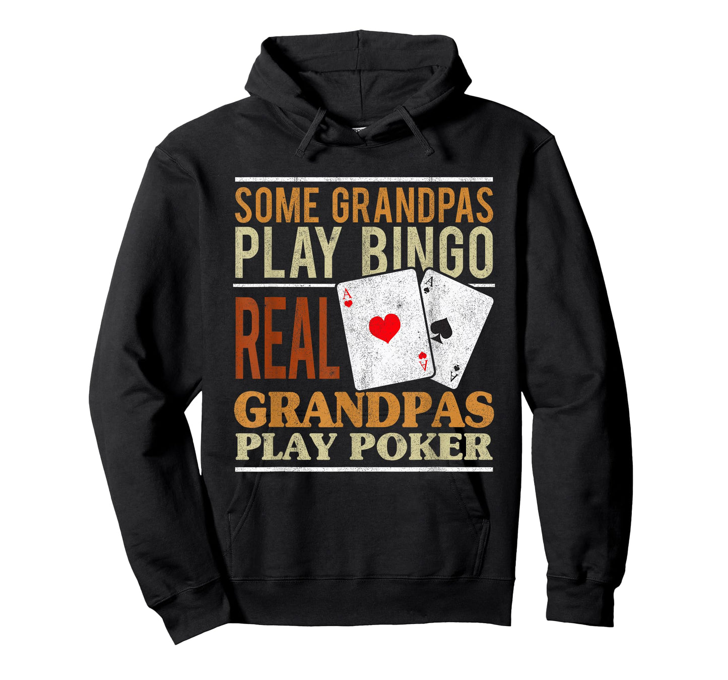 Poker Texas Holdem Real Grandpas Play Poker Funny Granddad T-Shirt
