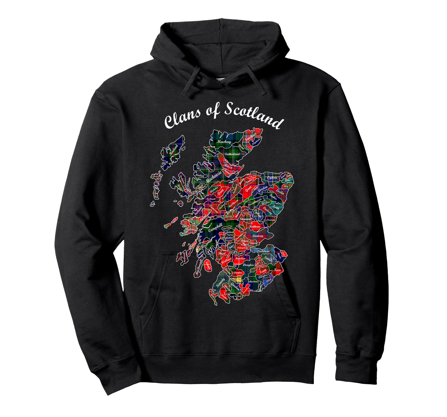 Clans of Scotland Map t-shirt T-Shirt