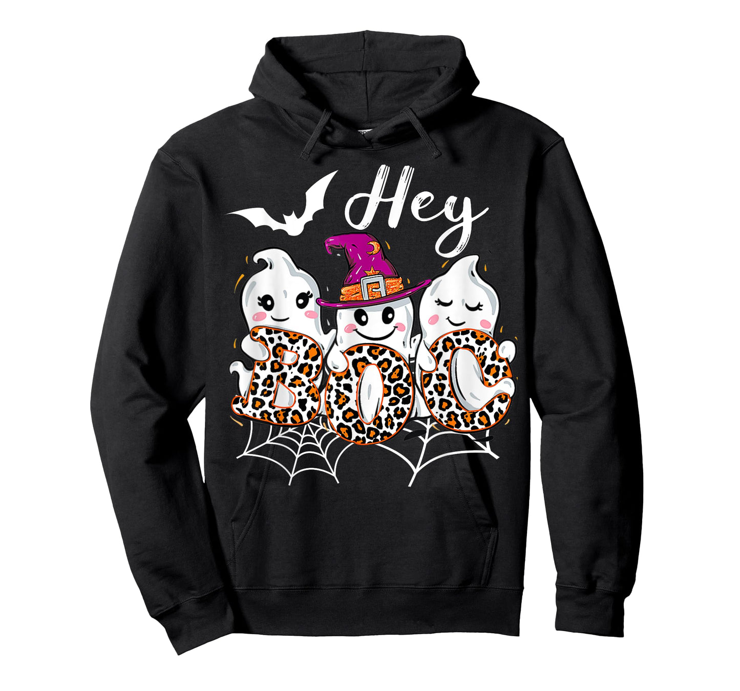 Hey Boo Cute Halloween Ghost Witch Trendy Halloween T-Shirt