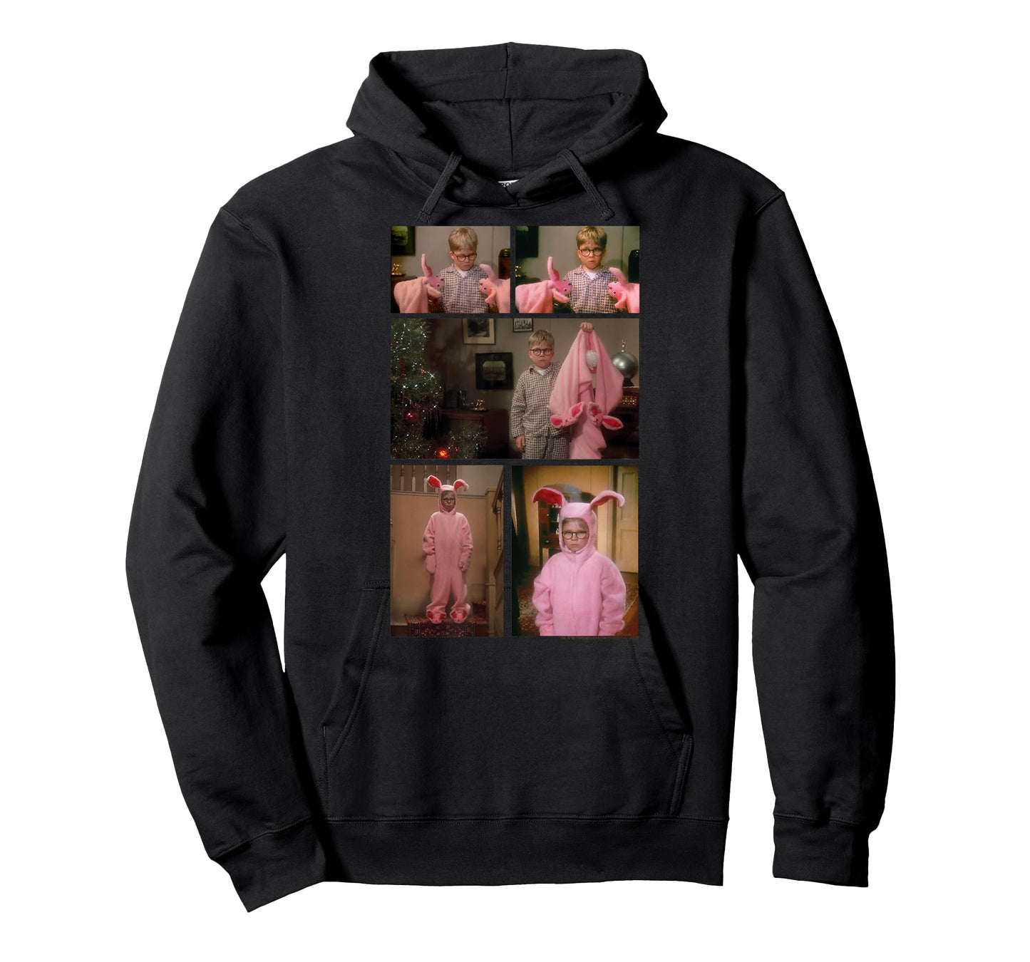 A Christmas Story Ralphie Bunny Suit Photo Collage Holiday T-Shirt