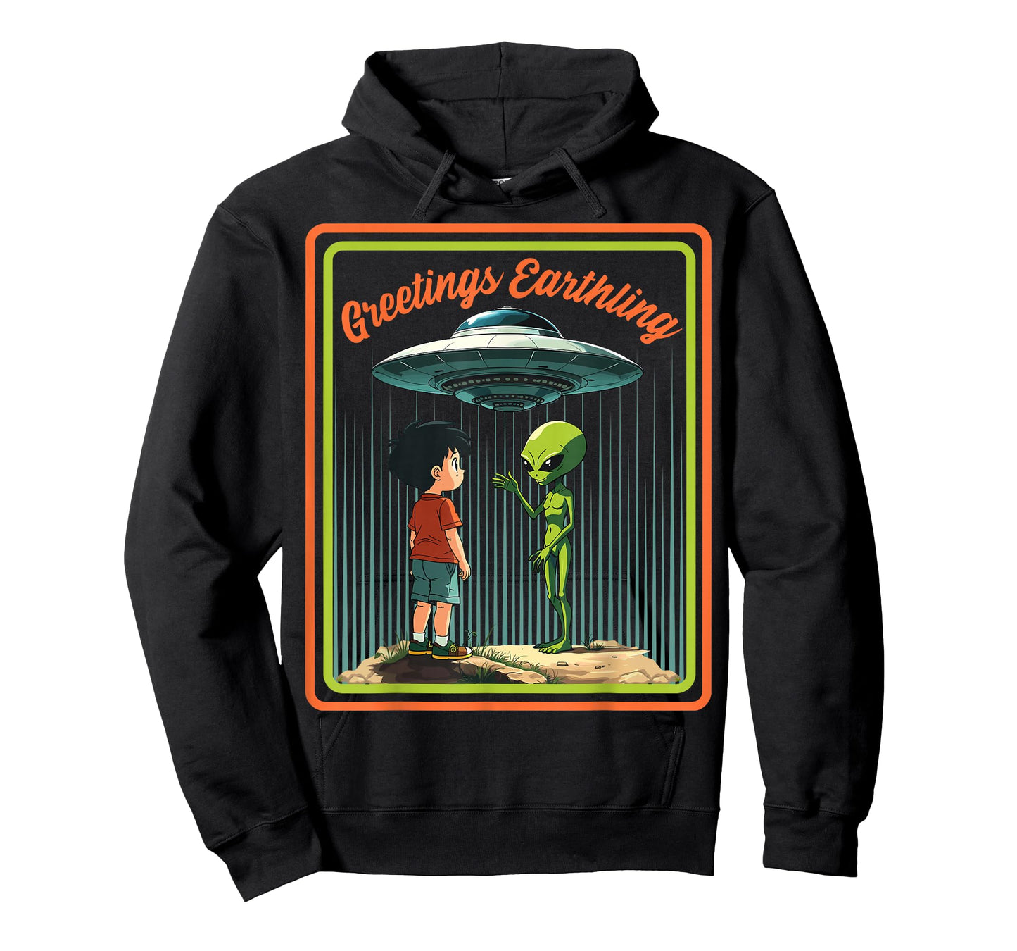 Vintage Child Game Horror, Dark Humour Greetings Earthling T-Shirt